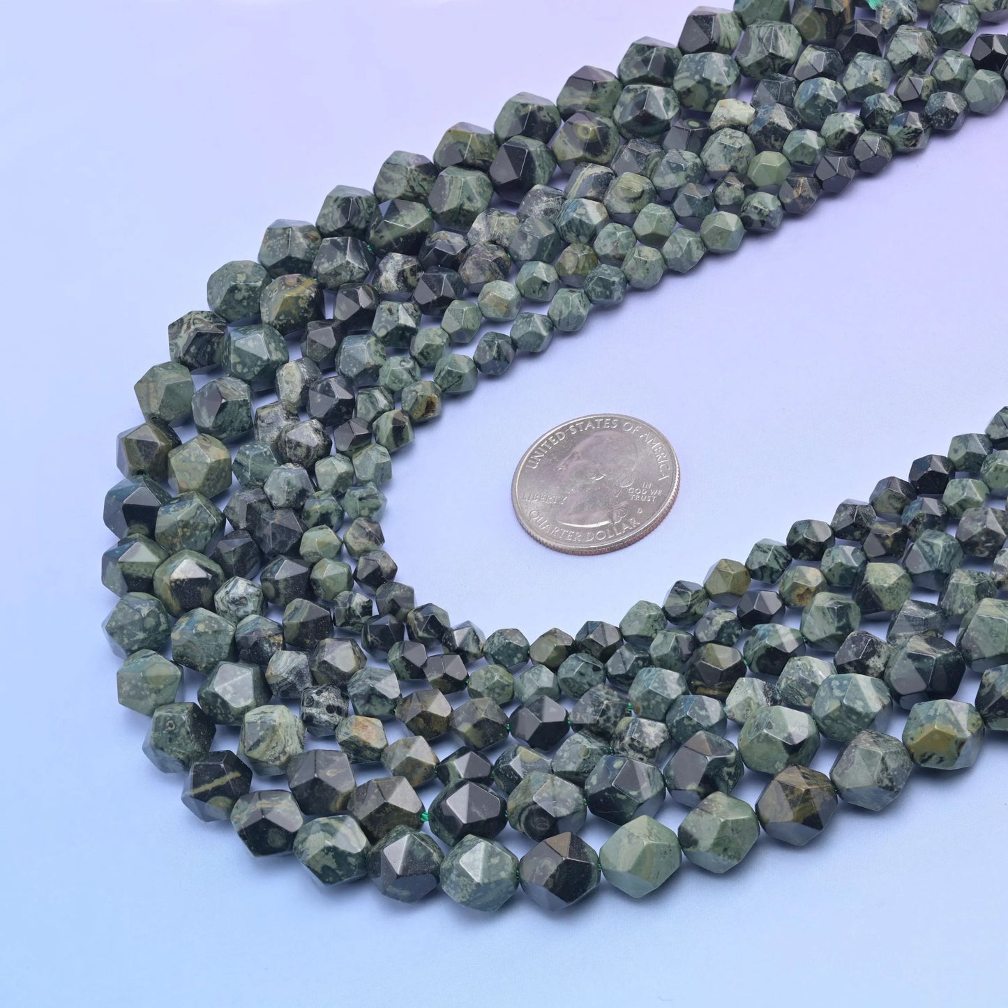 Natural Kambaba Jasper Diamond Star Cut Gemstone Beads, Size 6mm, 8mm, 10mm - Mycrazycrystal