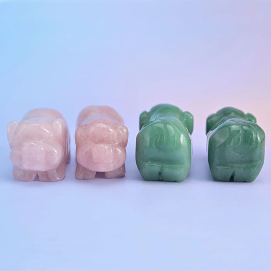 2" Cute Small Pig Crystal Figurine Carving - Mycrazycrystal