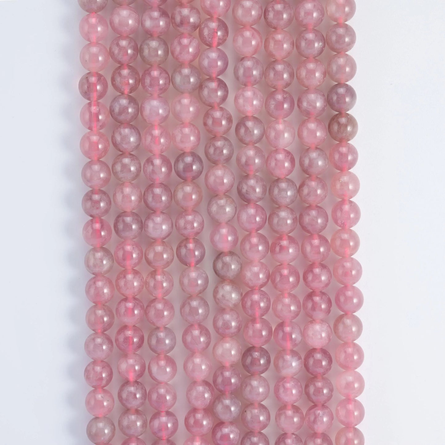 Natural Madagascar Purple Rose Quartz 8mm Smooth Round Bead - Mycrazycrystal