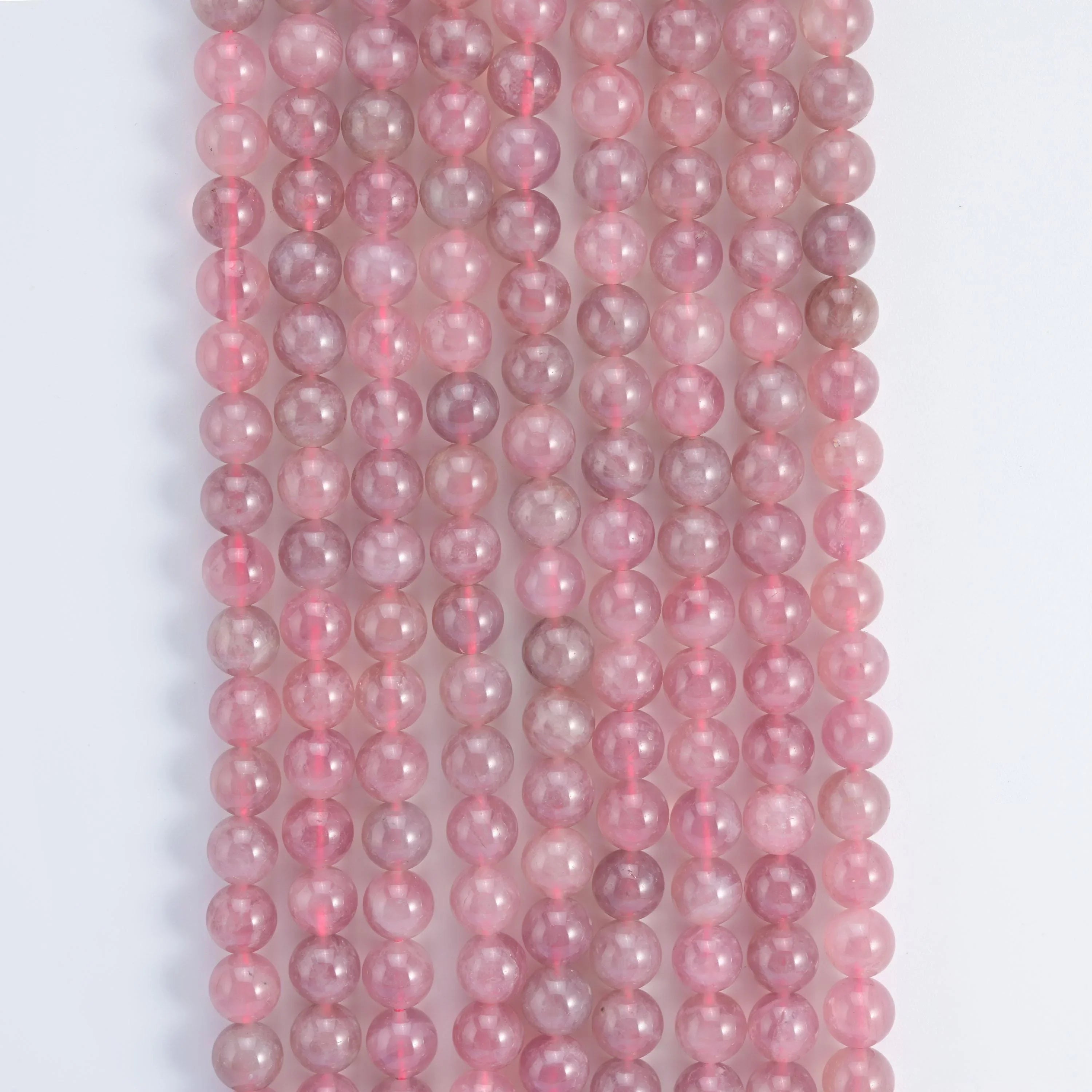 Natural Madagascar Purple Rose Quartz 8mm Smooth Round Bead - Mycrazycrystal