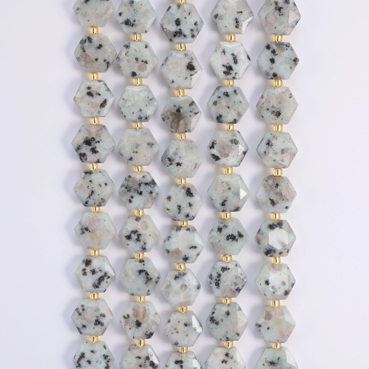 Natural Kiwi Jasper Flat Hexagon Faceted Gemstone Beads, Size 12mm - Mycrazycrystal