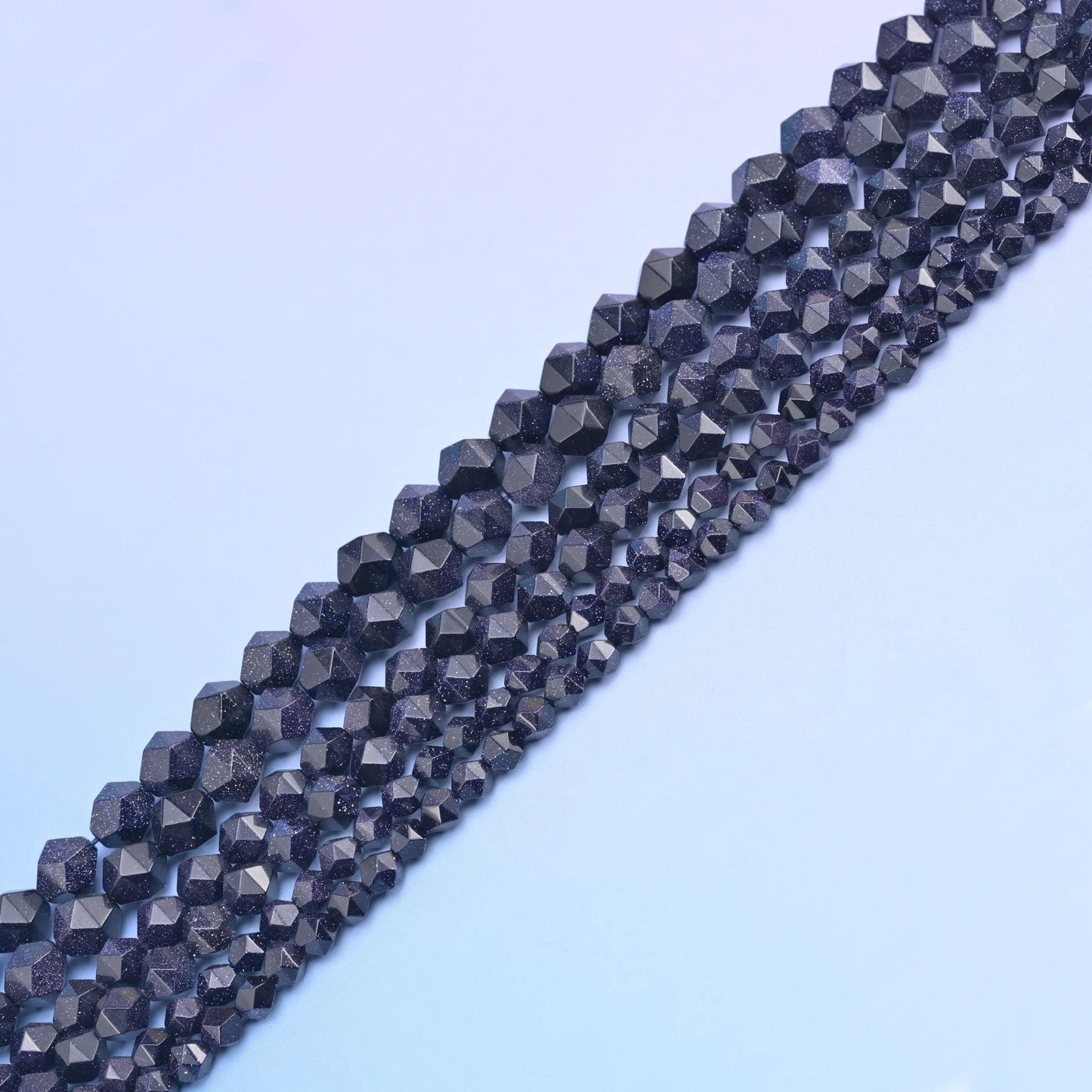 Blue Sandstone Diamond Star Cut Gemstone Beads, Size 6mm, 8mm, 10mm - Mycrazycrystal