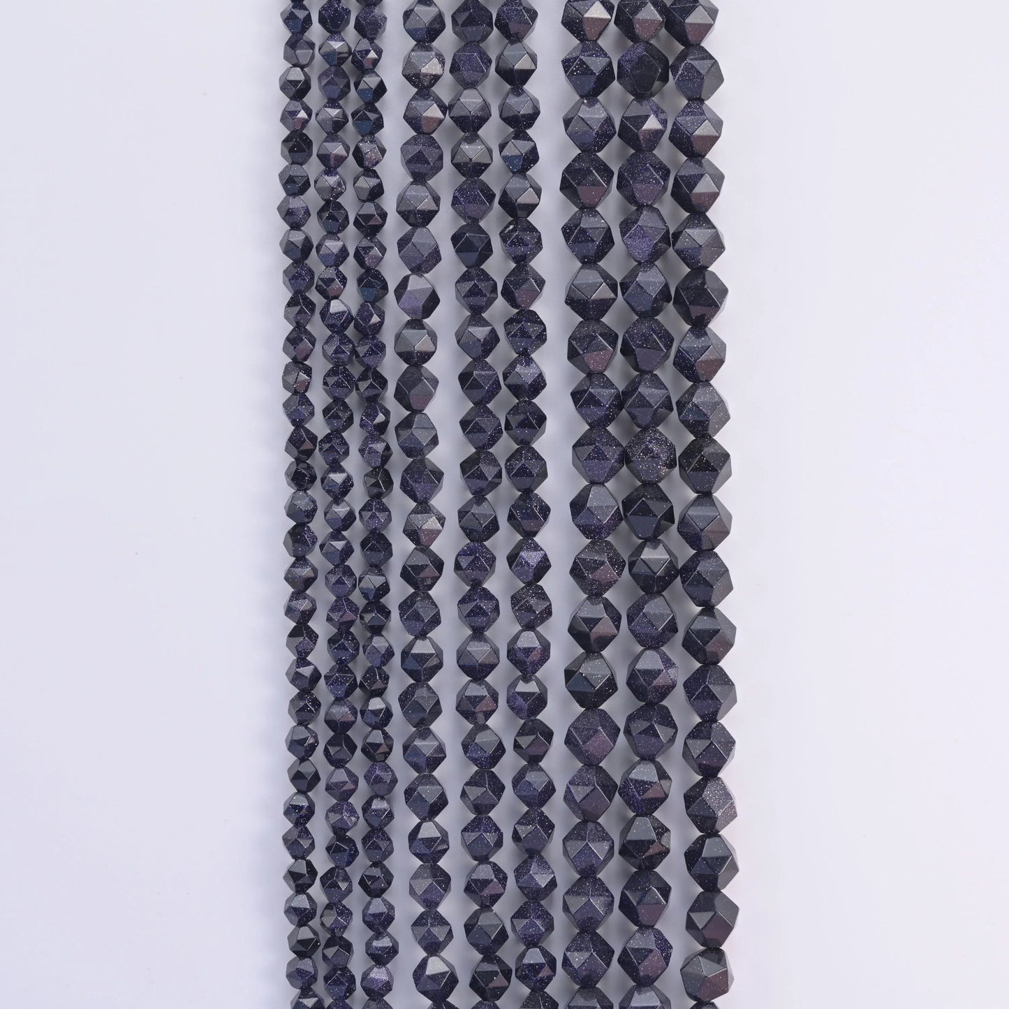 Blue Sandstone Diamond Star Cut Gemstone Beads, Size 6mm, 8mm, 10mm - Mycrazycrystal