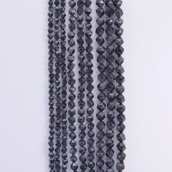 Blue Sandstone Diamond Star Cut Gemstone Beads, Size 6mm, 8mm, 10mm - Mycrazycrystal