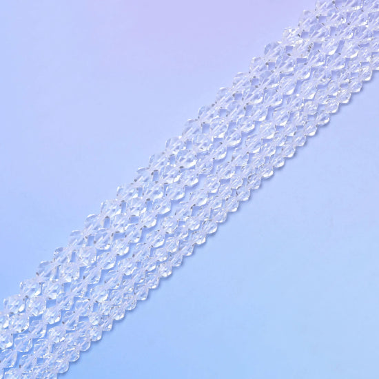 Natural Clear Quartz Diamond Star Cut Gemstone Beads, Size 6mm, 8mm, 10mm - Mycrazycrystal