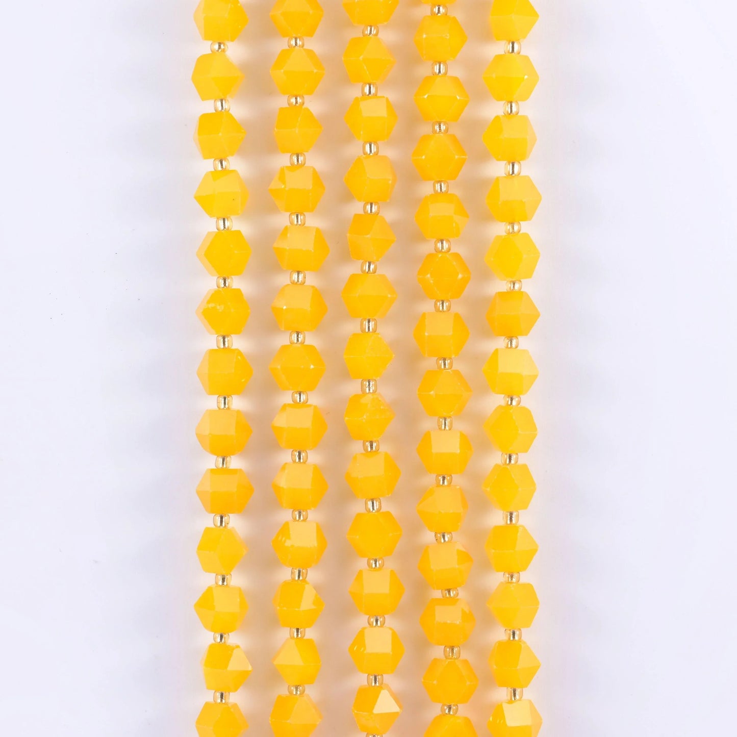 Dyed Yellow Jade Faceted Diamond Rhombus Beads - Size 10mm - Jewelry Making Beads - 15.5 Inches Per Strand - Mycrazycrystal