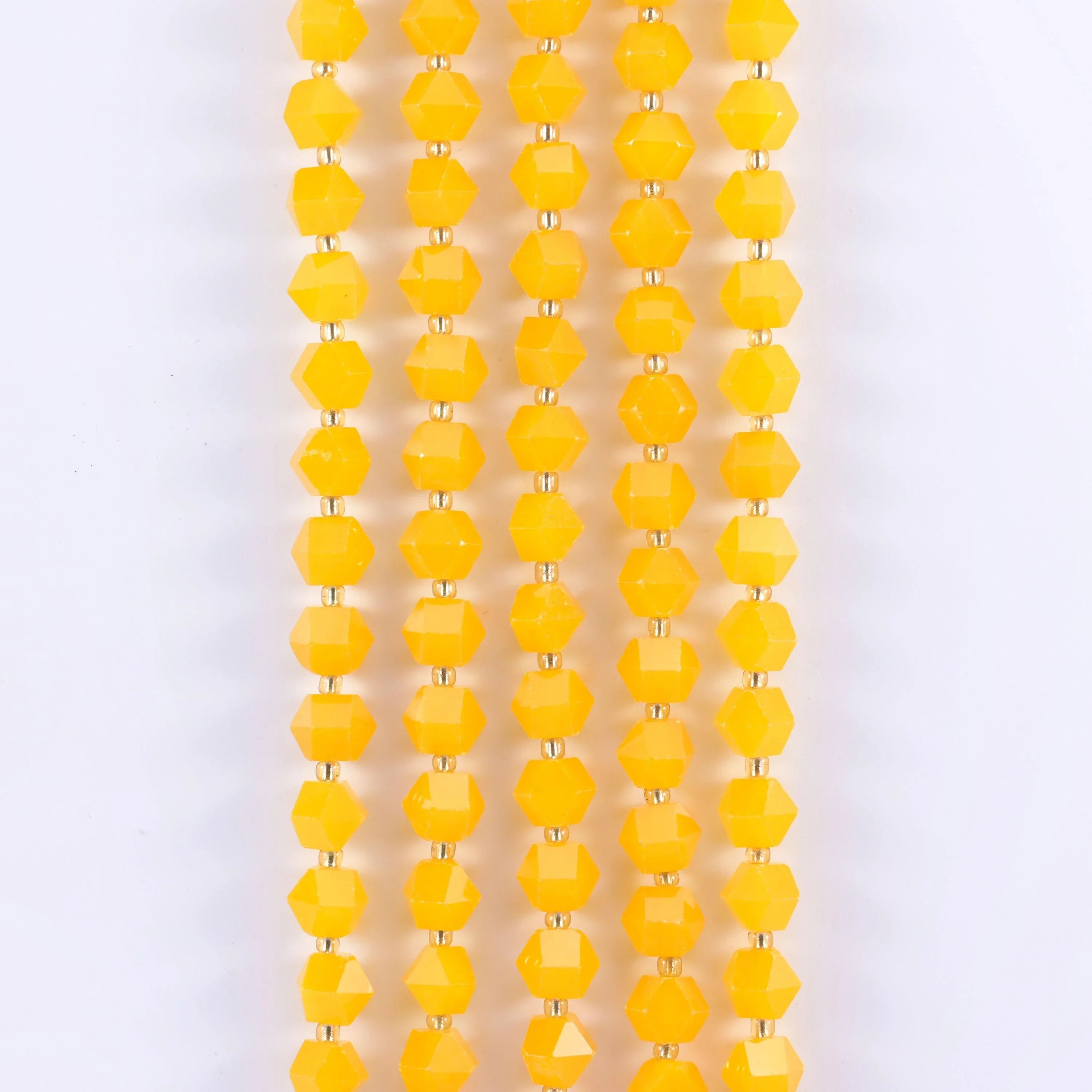 Dyed Yellow Jade Faceted Diamond Rhombus Beads - Size 10mm - Jewelry Making Beads - 15.5 Inches Per Strand - Mycrazycrystal