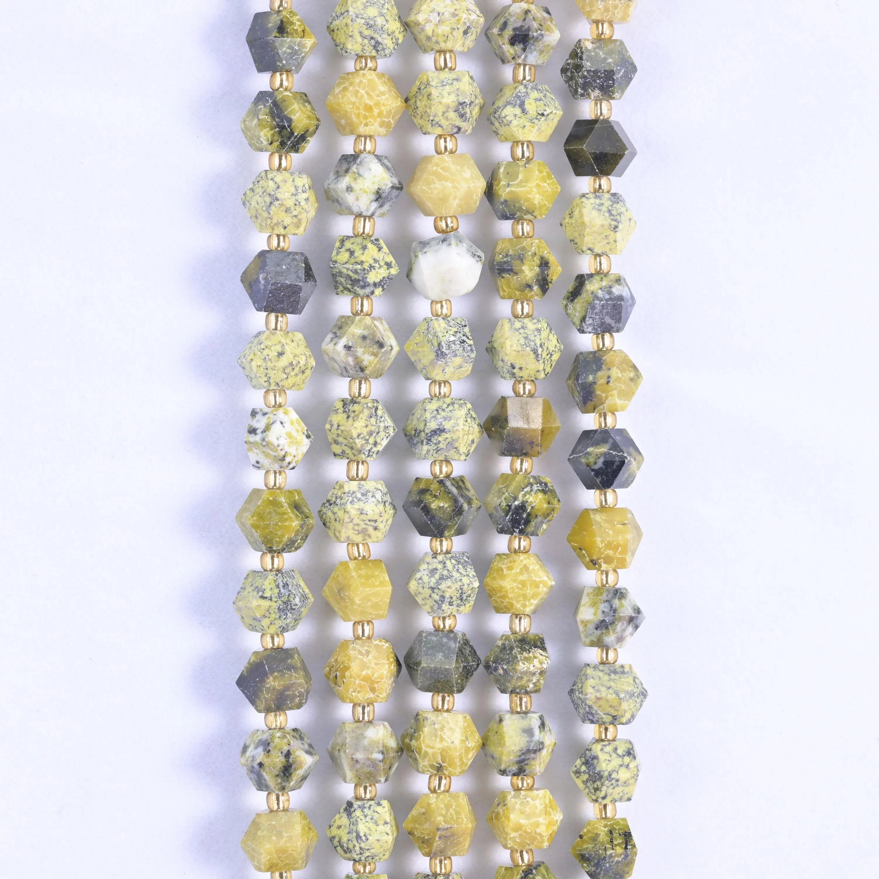 Yellow Howlite Gemstone Faceted Diamond Rhombus Beads - Size 10mm - Jewelry Making Beads - 15.5 Inches Per Strand - Mycrazycrystal