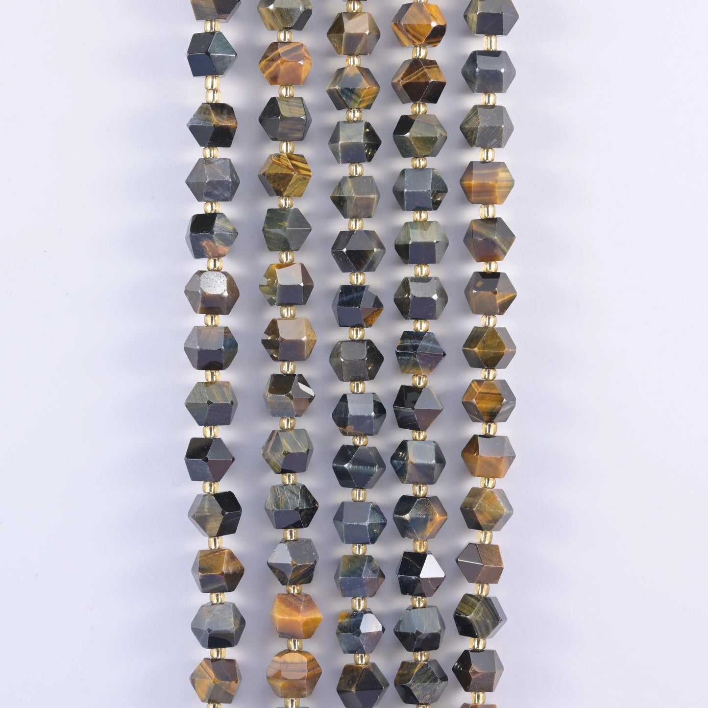 Dream Tiger Eye Faceted Diamond Rhombus Beads - Size 10mm - Jewelry Making Beads - 15.5 Inches Per Strand - Mycrazycrystal