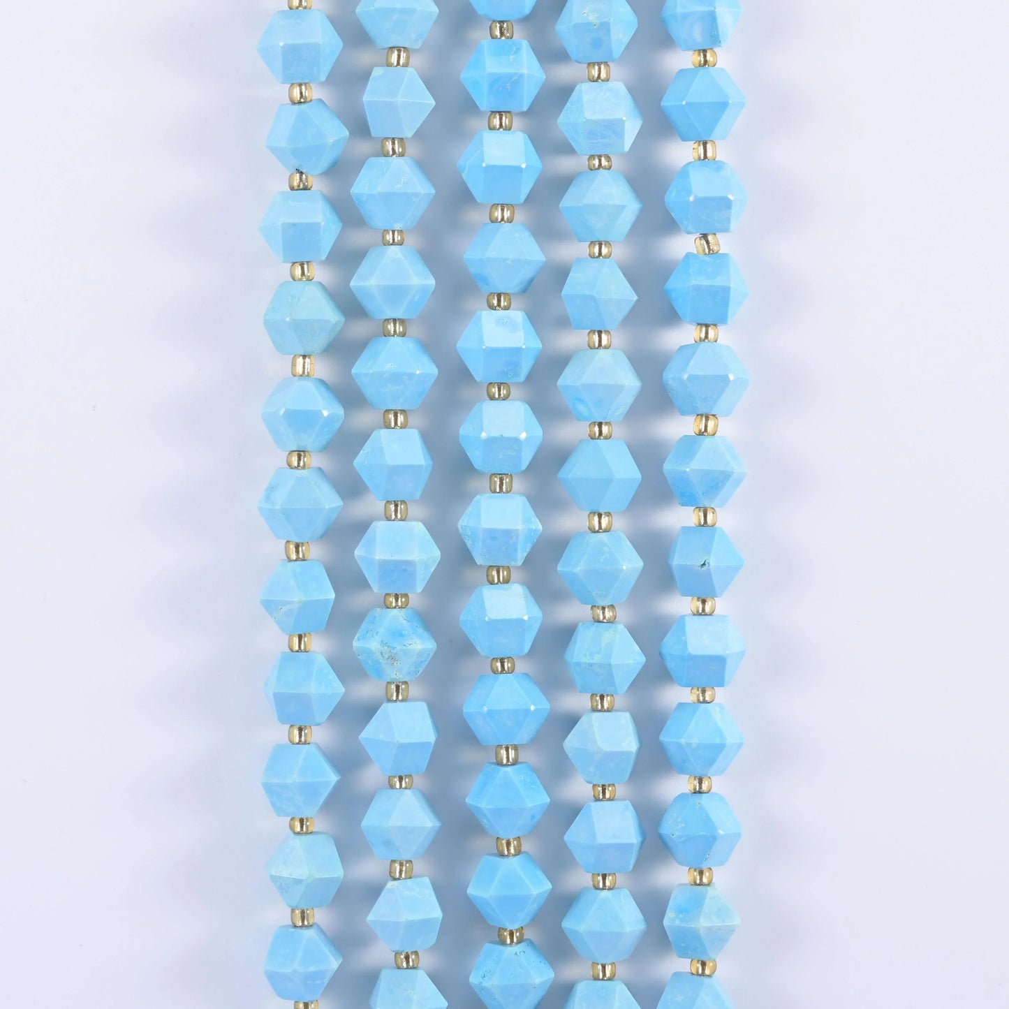 Dyed Blue Howlite Faceted Diamond Rhombus Beads - Size 10mm - Jewelry Making Beads - 15.5 Inches Per Strand - Mycrazycrystal