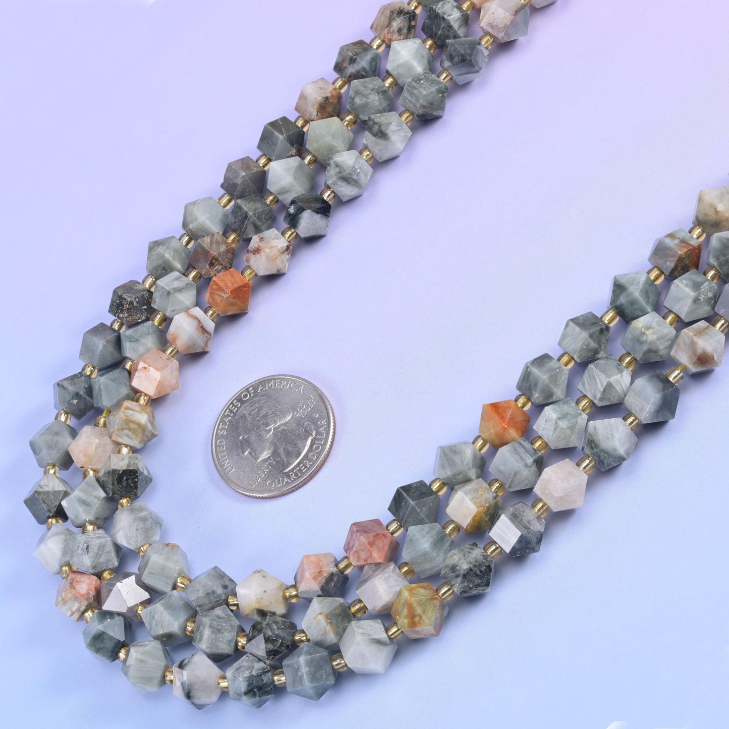 Natural Eagle Eye Jasper Faceted Diamond Rhombus Beads - Size 10mm - Jewelry Making Beads - 15.5 Inches Per Strand - Mycrazycrystal