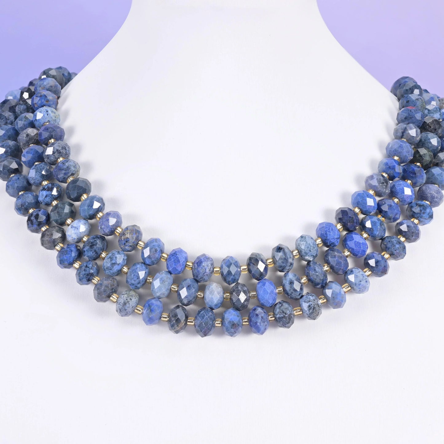 Blue Sodalite Faceted Rondelle Beads Size 6x10mm Jewelry Making 15.5 Inch Strand