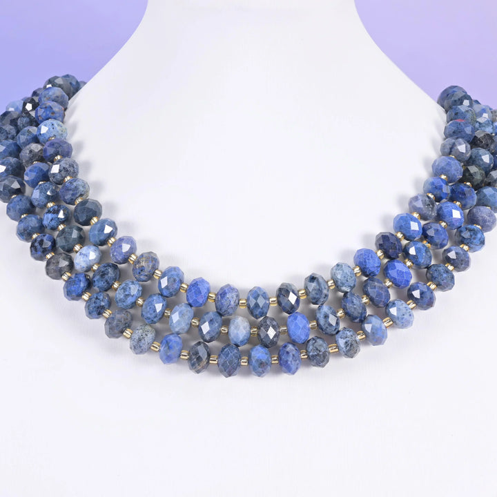 Blue Sodalite Faceted Rondelle Beads Size 6x10mm Jewelry Making 15.5 Inch Strand