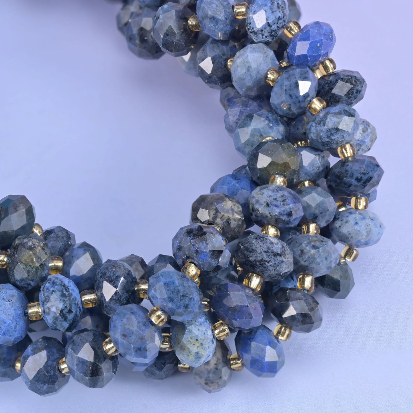 Blue Sodalite Faceted Rondelle Beads Size 6x10mm Jewelry Making 15.5 Inch Strand