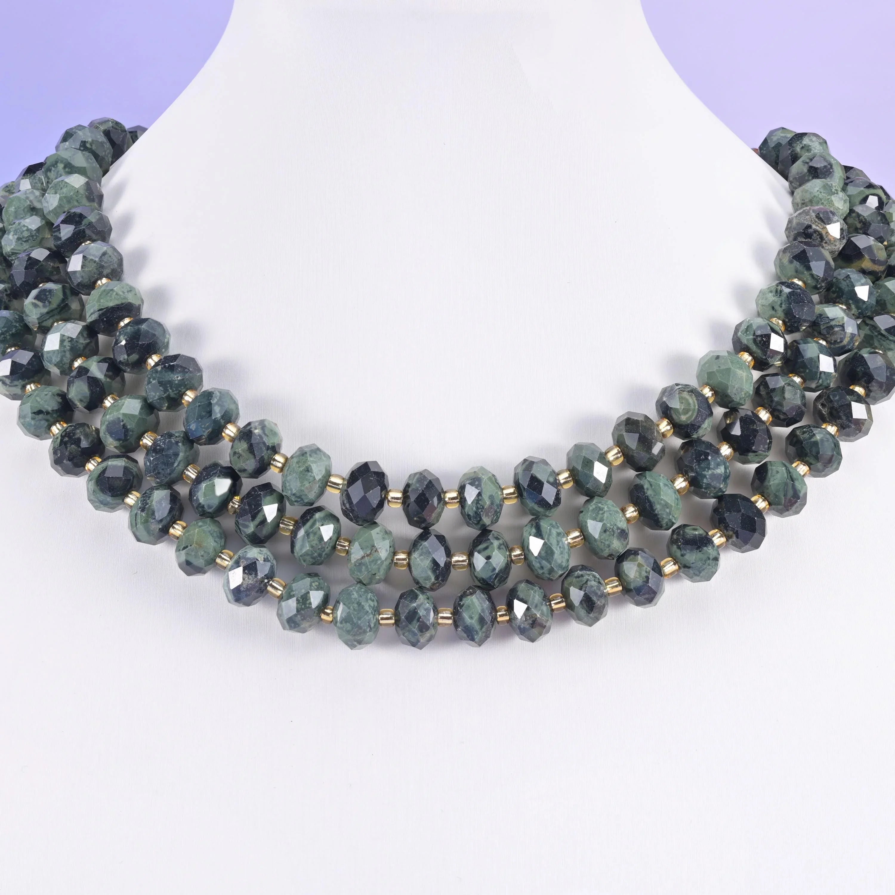 Kambaba Jasper Faceted Rondelle Beads Size 6x10mm Jewelry Making 15.5 Inch Strand