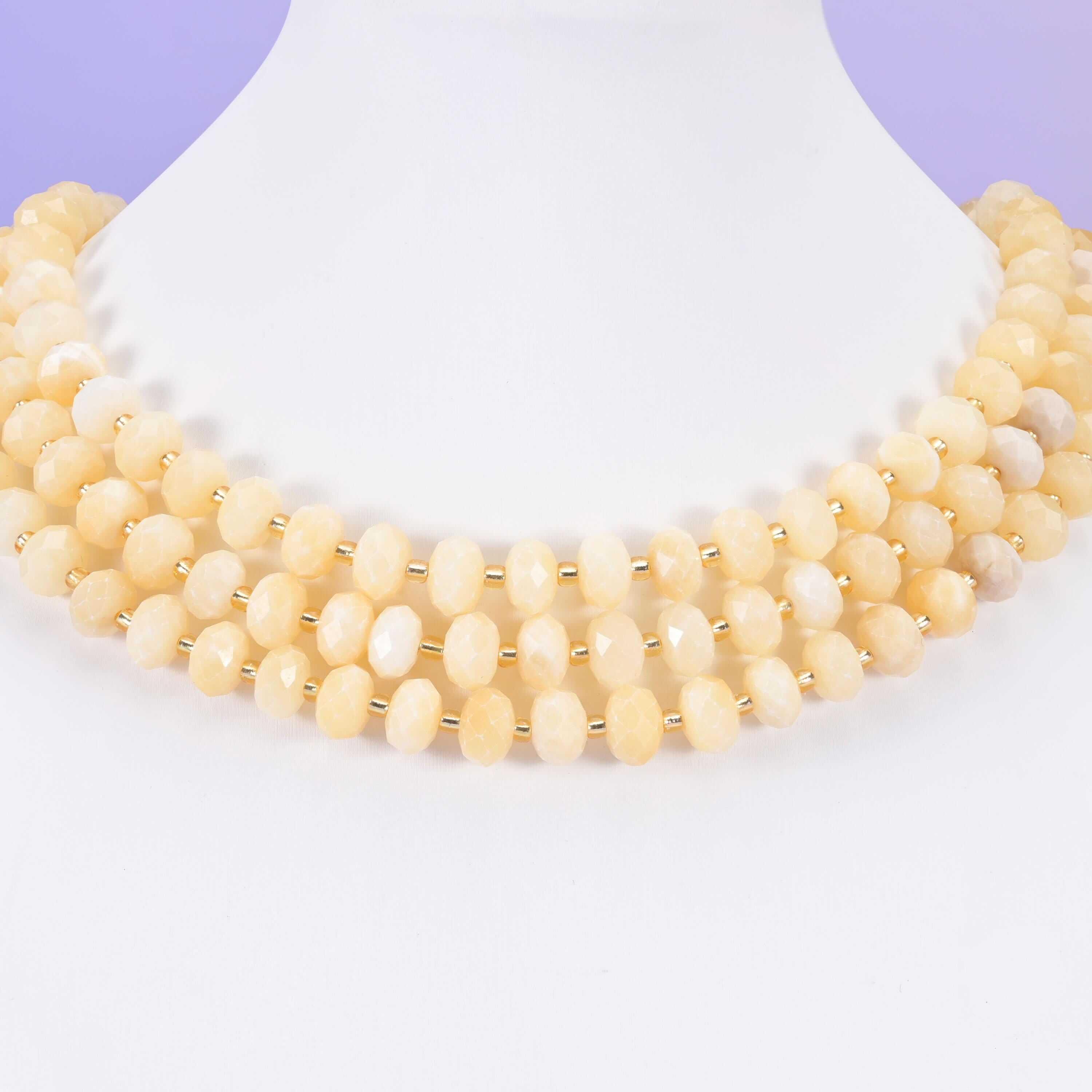 Beige Jade Faceted Rondelle Beads Size 6x10mm Jewelry Making 15.5 Inch Strand