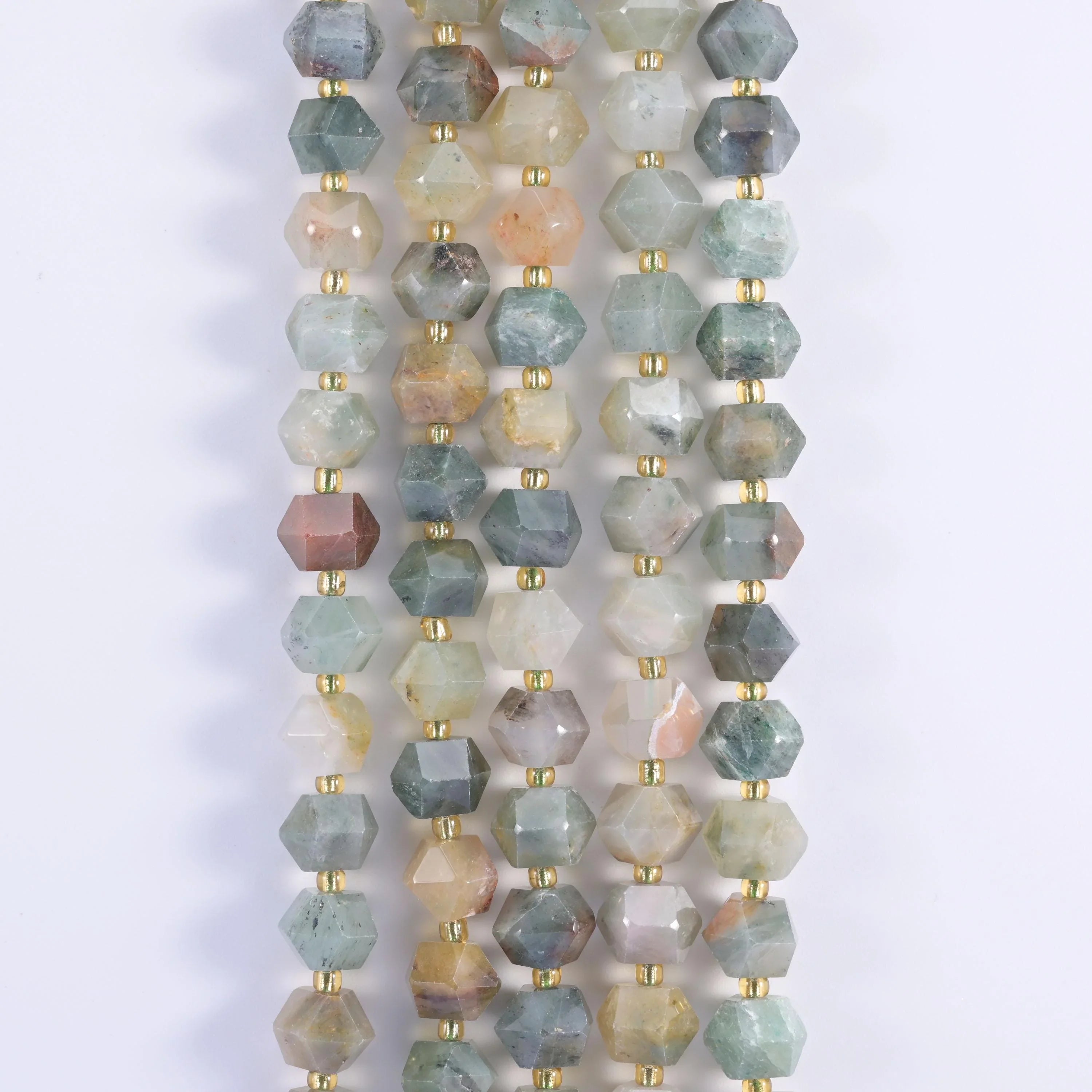 Green Grass Silk Gemstone Faceted Diamond Rhombus Beads - Size 10mm - Jewelry Making Beads - 15.5 Inches Per Strand - Mycrazycrystal