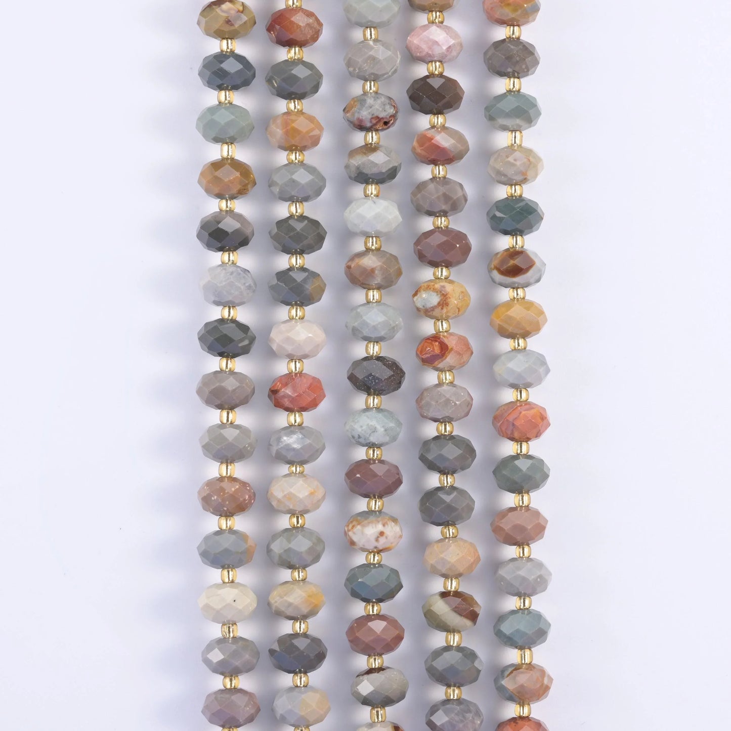 Alashan Agate Faceted Rondelle Beads Size 6x10mm Jewelry Making 15.5 Inch Strand