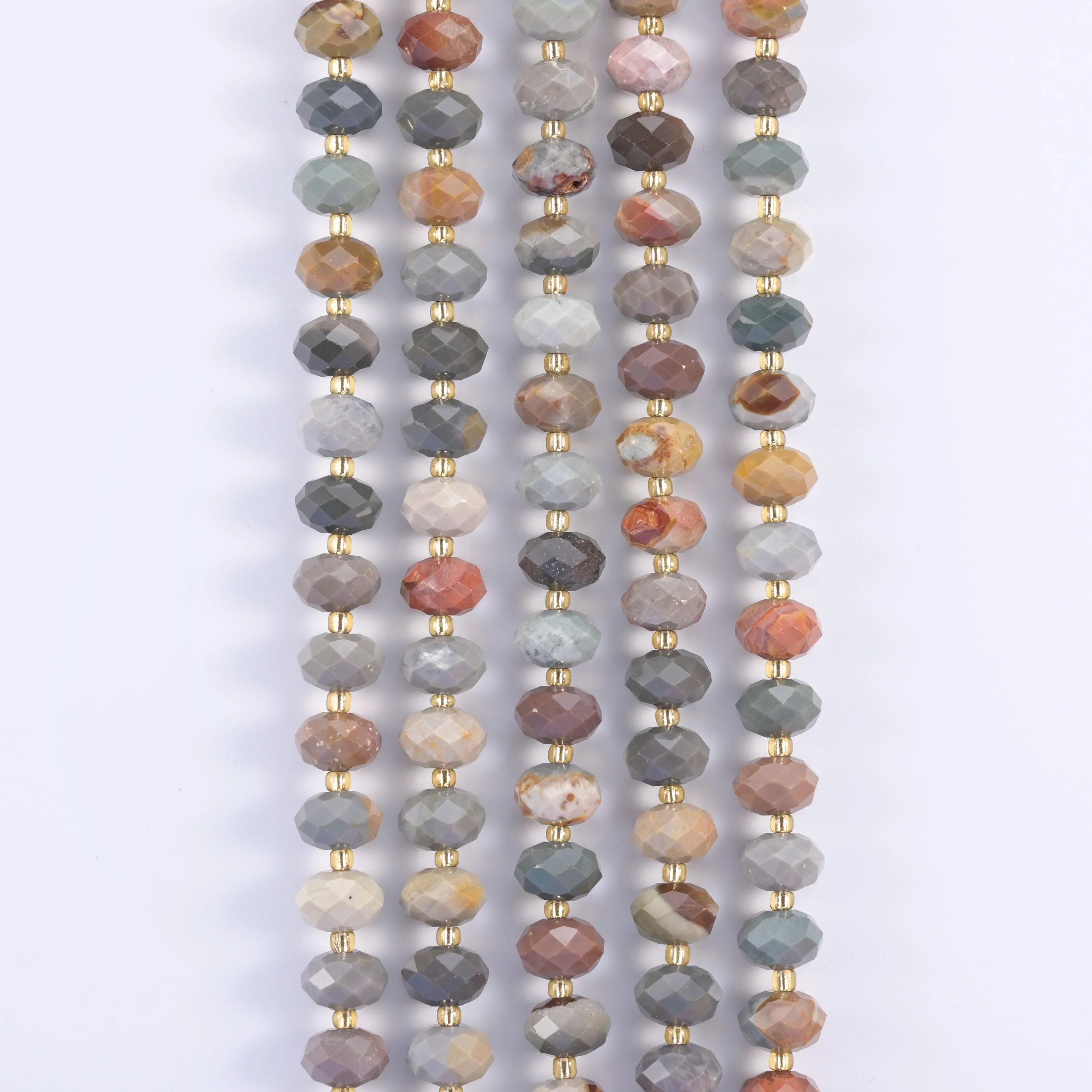 Alashan Agate Faceted Rondelle Beads Size 6x10mm Jewelry Making 15.5 Inch Strand