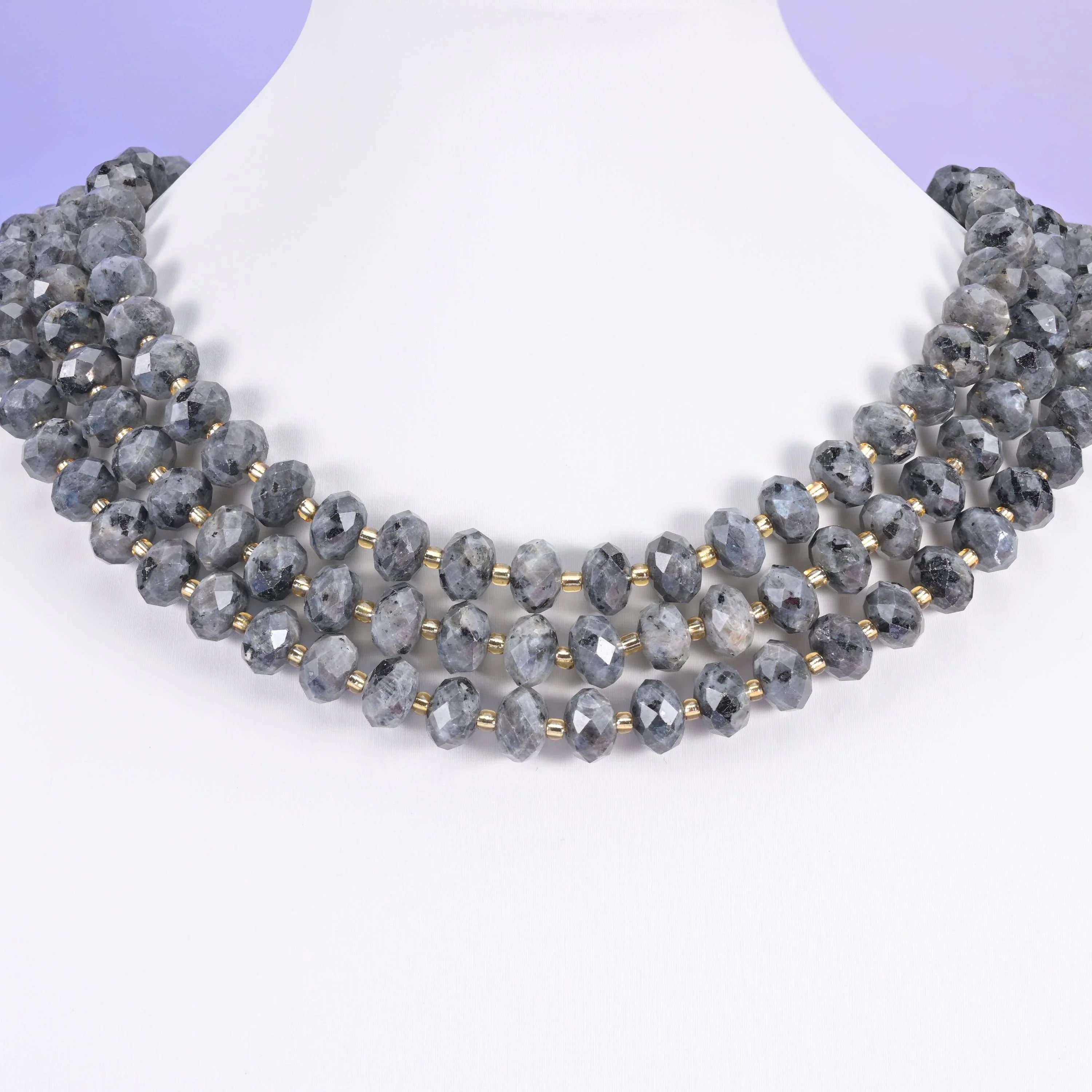 Black Labradorite Faceted Rondelle Beads Size 6x10mm Jewelry Making 15.5 Inch Strand
