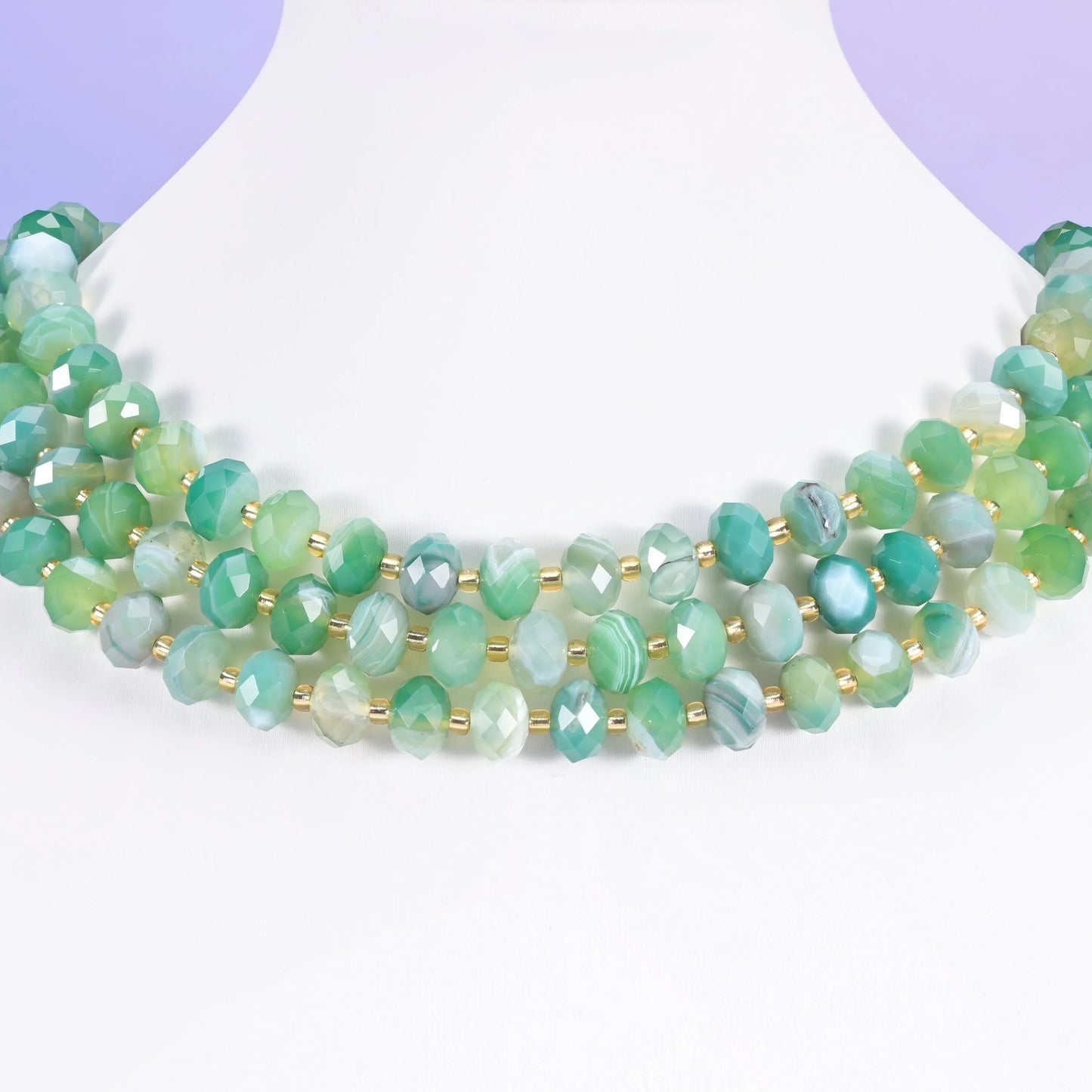 Dyed Green Strip Agate Faceted Rondelle Beads Size 6x10mm Jewelry Making 15.5 Inch Strand