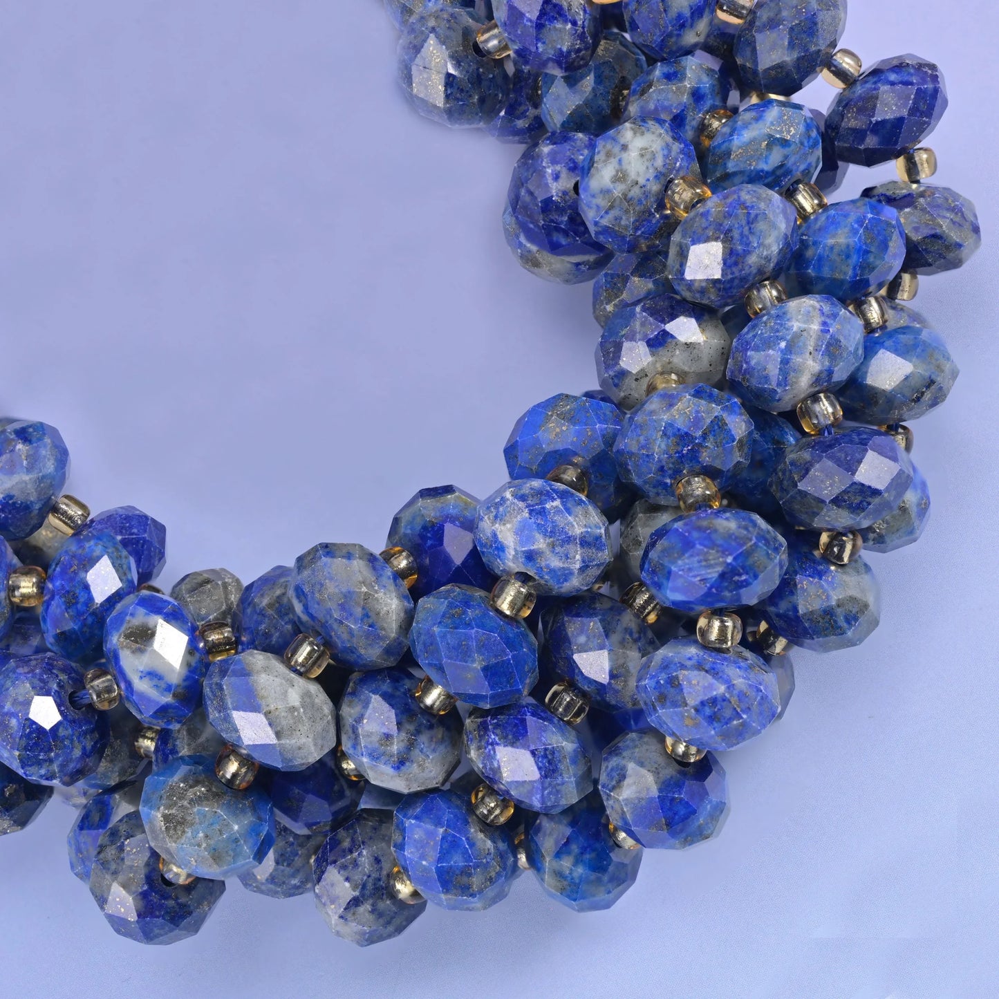 Lapis Lazuli Faceted Rondelle Beads Size 6x10mm Jewelry Making 15.5 Inch Strand