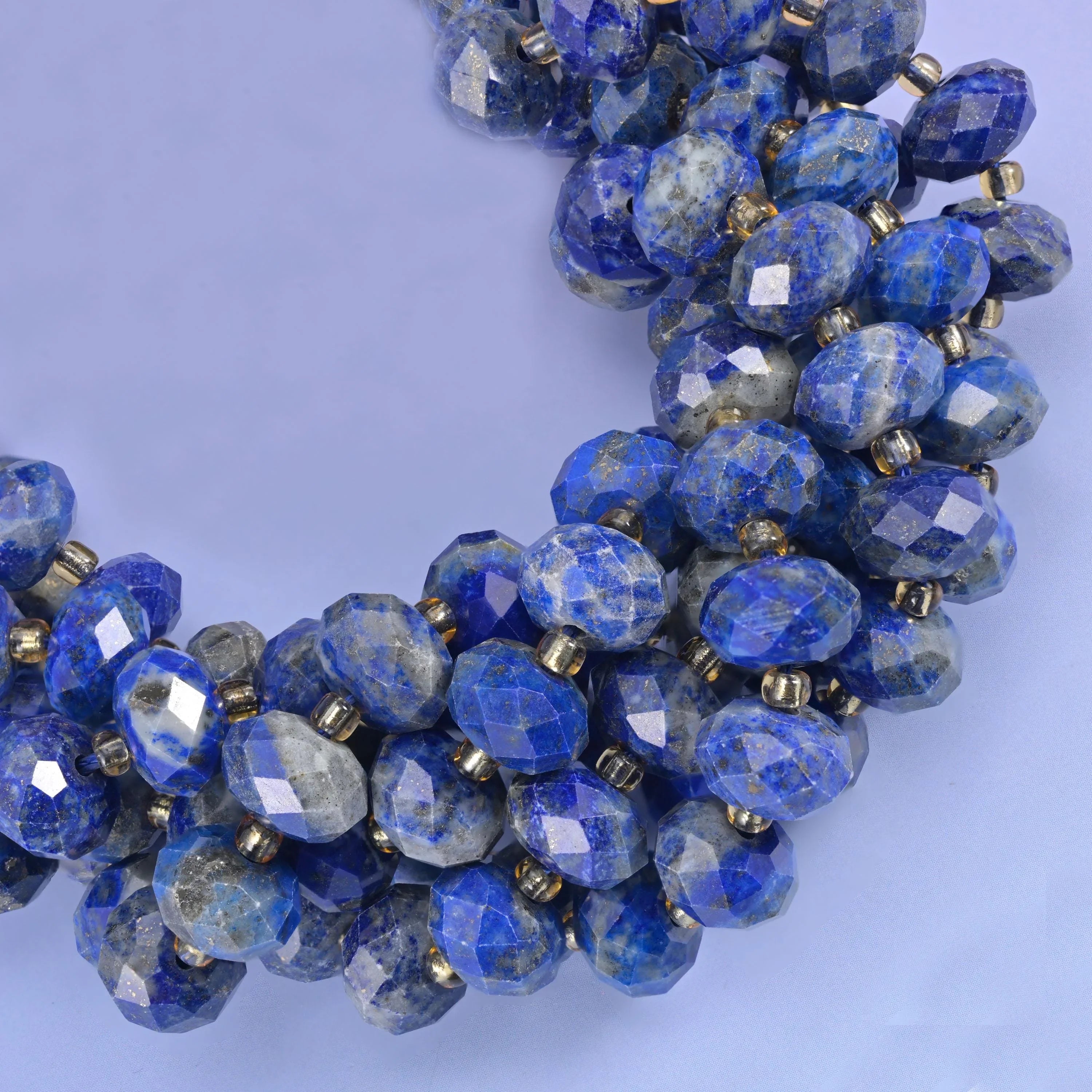 Lapis Lazuli Faceted Rondelle Beads Size 6x10mm Jewelry Making 15.5 Inch Strand