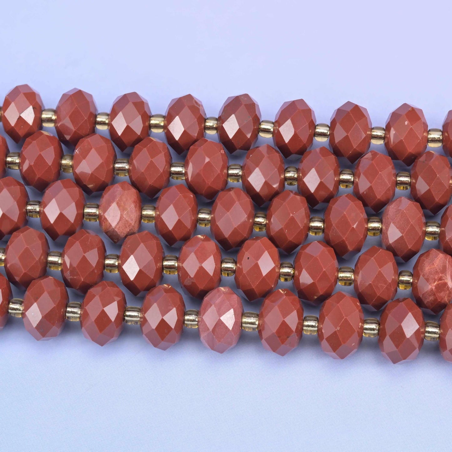 Red Jasper Faceted Rondelle Beads Size 6x10mm Jewelry Making 15.5 Inch Strand