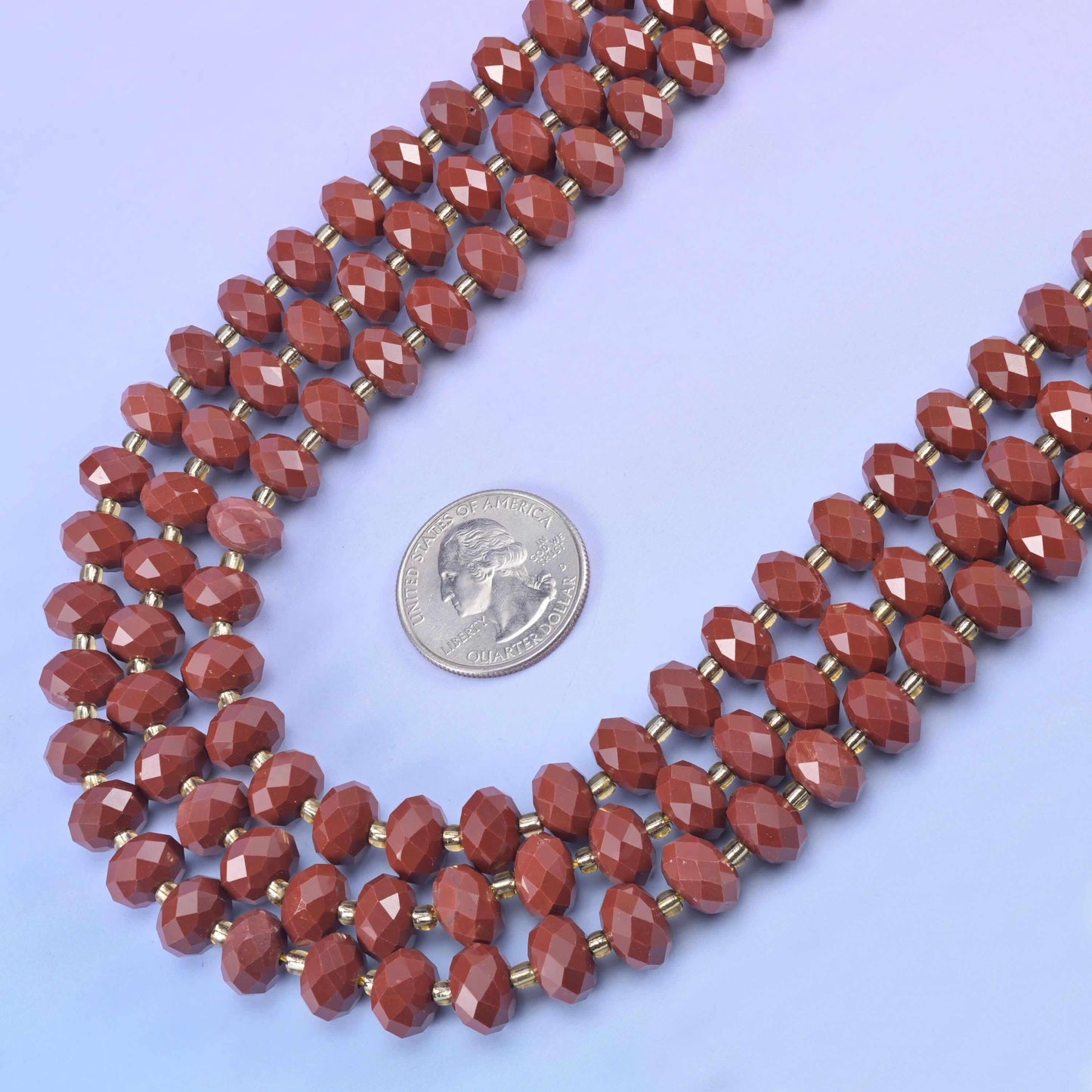Red Jasper Faceted Rondelle Beads Size 6x10mm Jewelry Making 15.5 Inch Strand