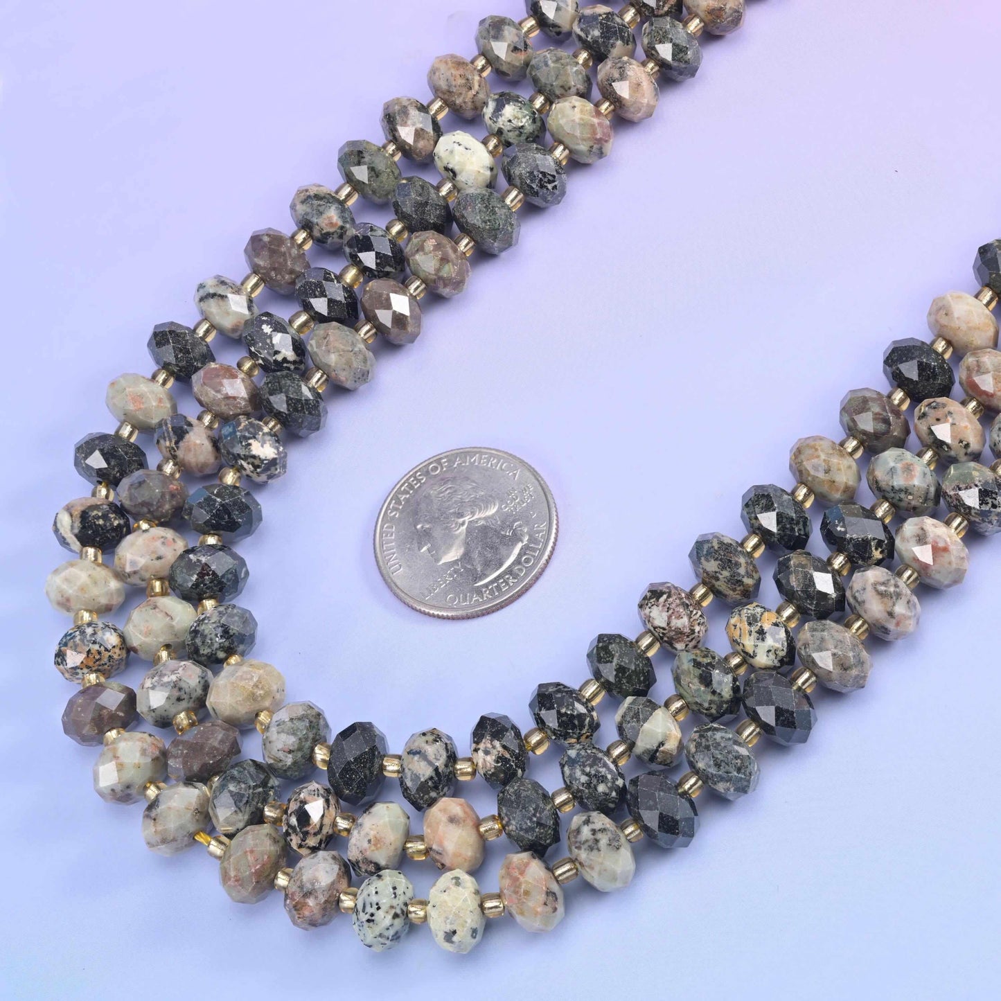 Old African Howlite Faceted Rondelle Beads Size 6x10mm Jewelry Making 15.5 Inch Strand