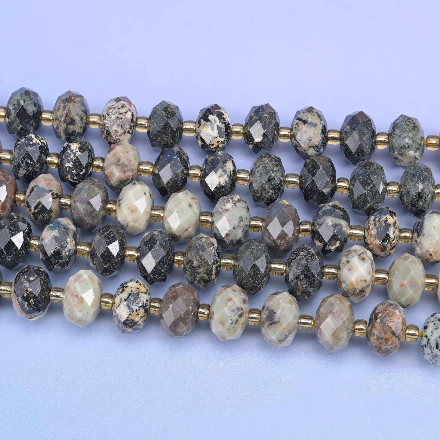 Old African Howlite Faceted Rondelle Beads Size 6x10mm Jewelry Making 15.5 Inch Strand