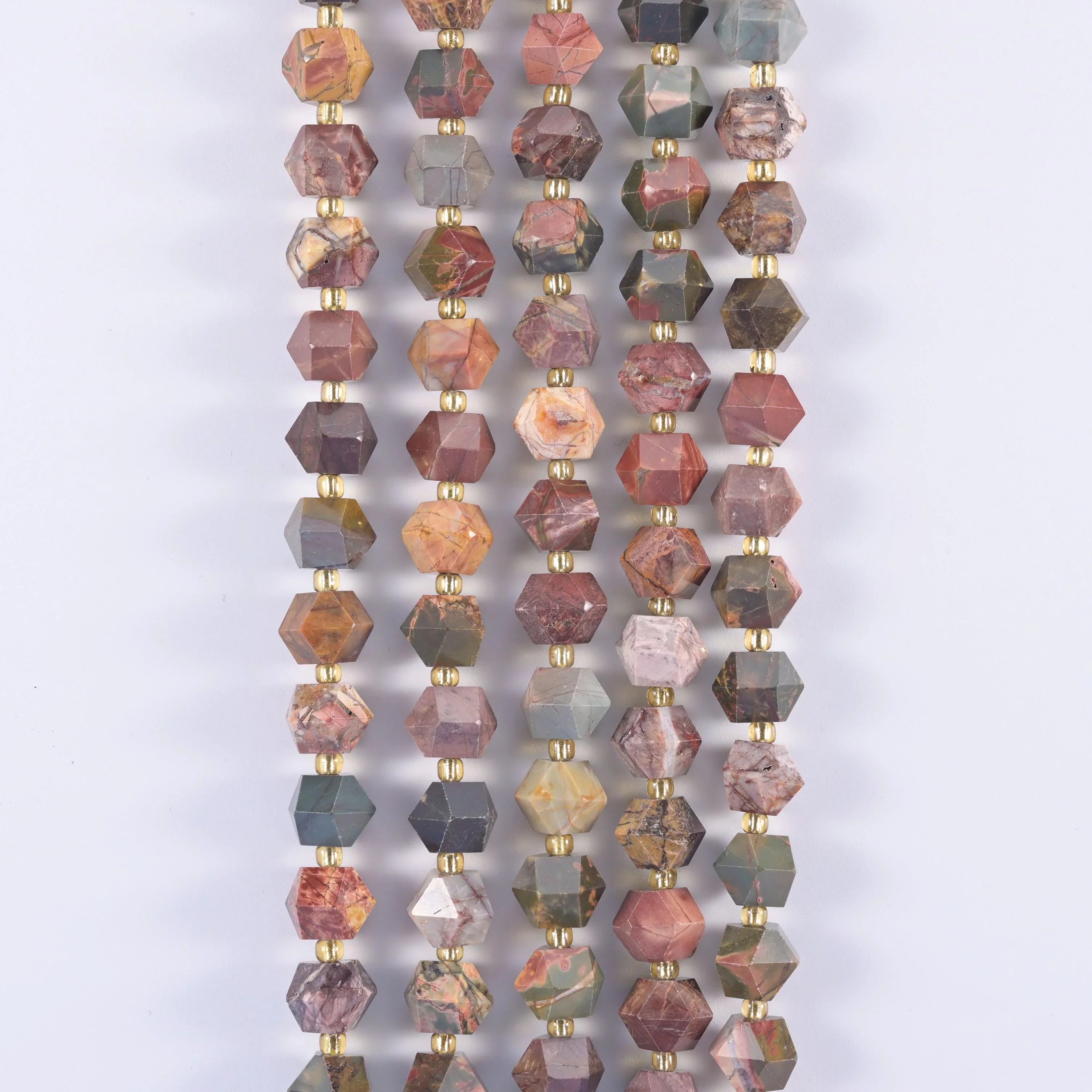 Red Howlite Gemstone Faceted Diamond Rhombus Beads - Size 10mm - Jewelry Making Beads - 15.5 Inches Per Strand - Mycrazycrystal