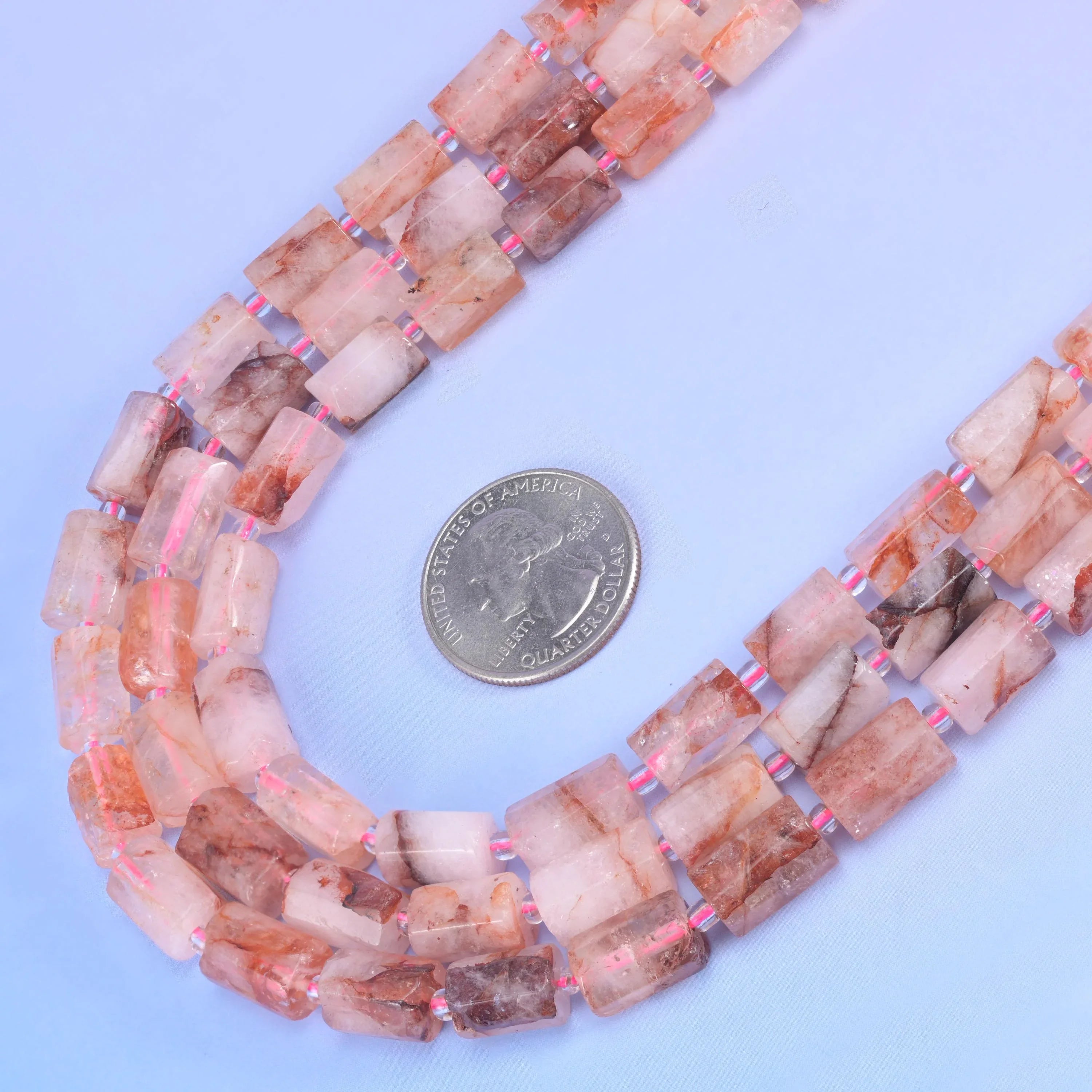 Red Hematoid Faceted Tube Beads Size 12x8mm Jewelry Making 15.5 Inch Strand
