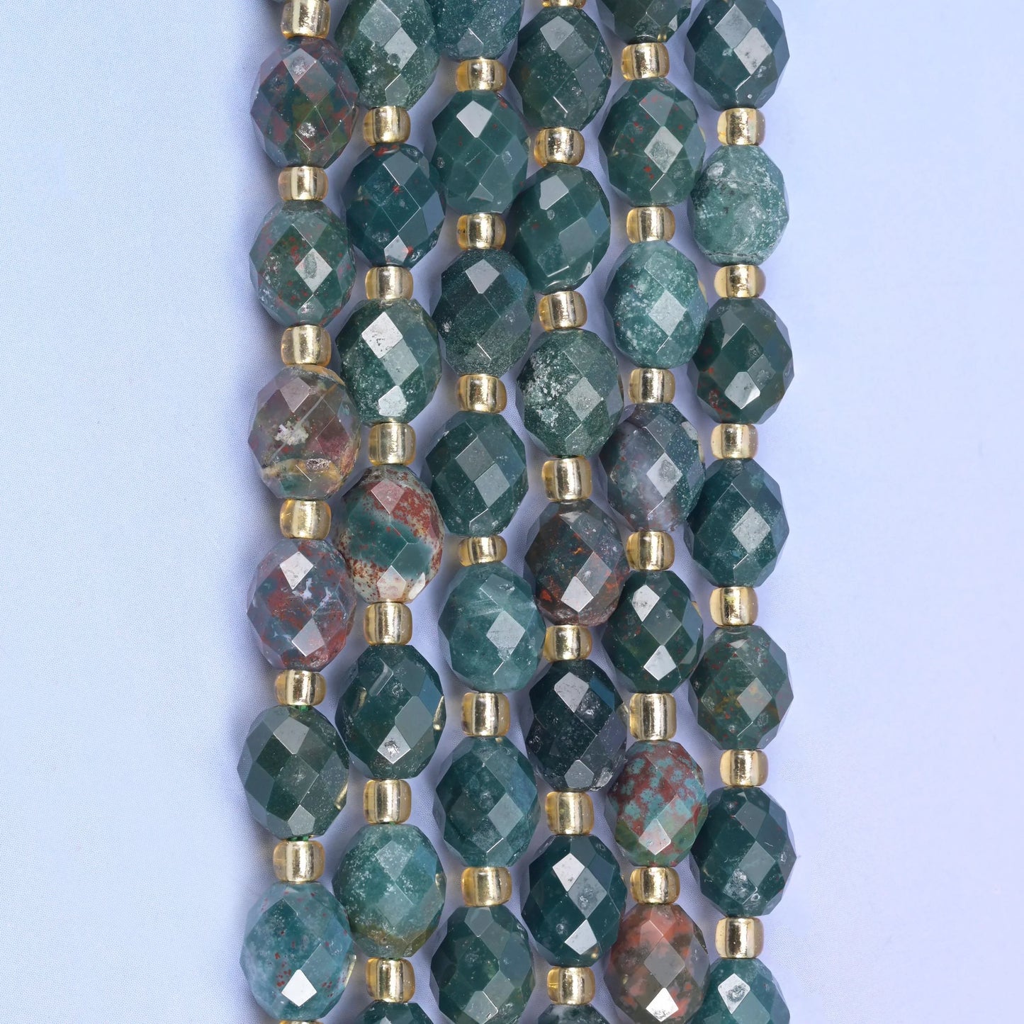 Oriental Jasper Faceted Rice Barrel Beads Size 6x8mm Jewelry Making 15.5 Inch Strand