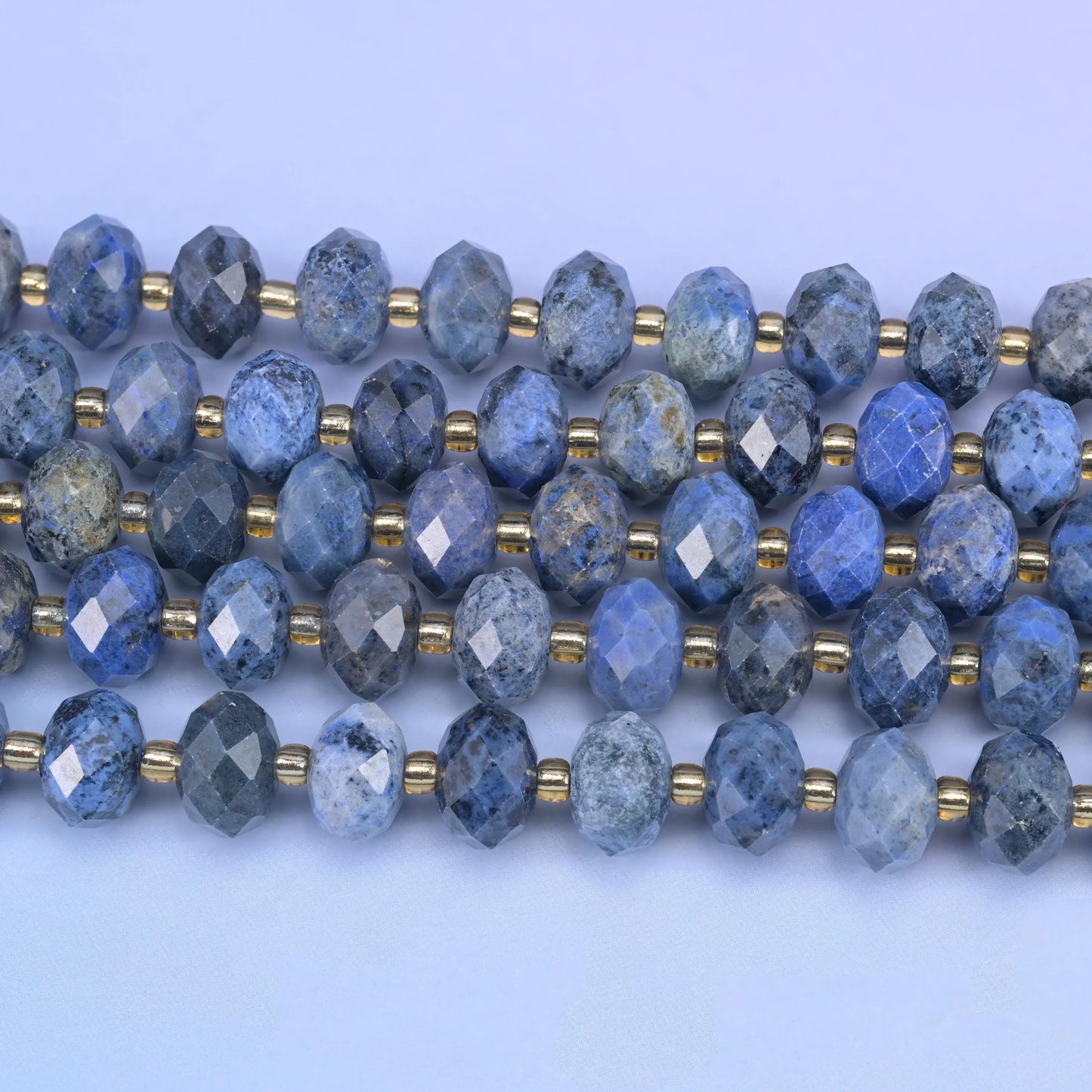 Blue Sodalite Faceted Rondelle Beads Size 6x10mm Jewelry Making 15.5 Inch Strand