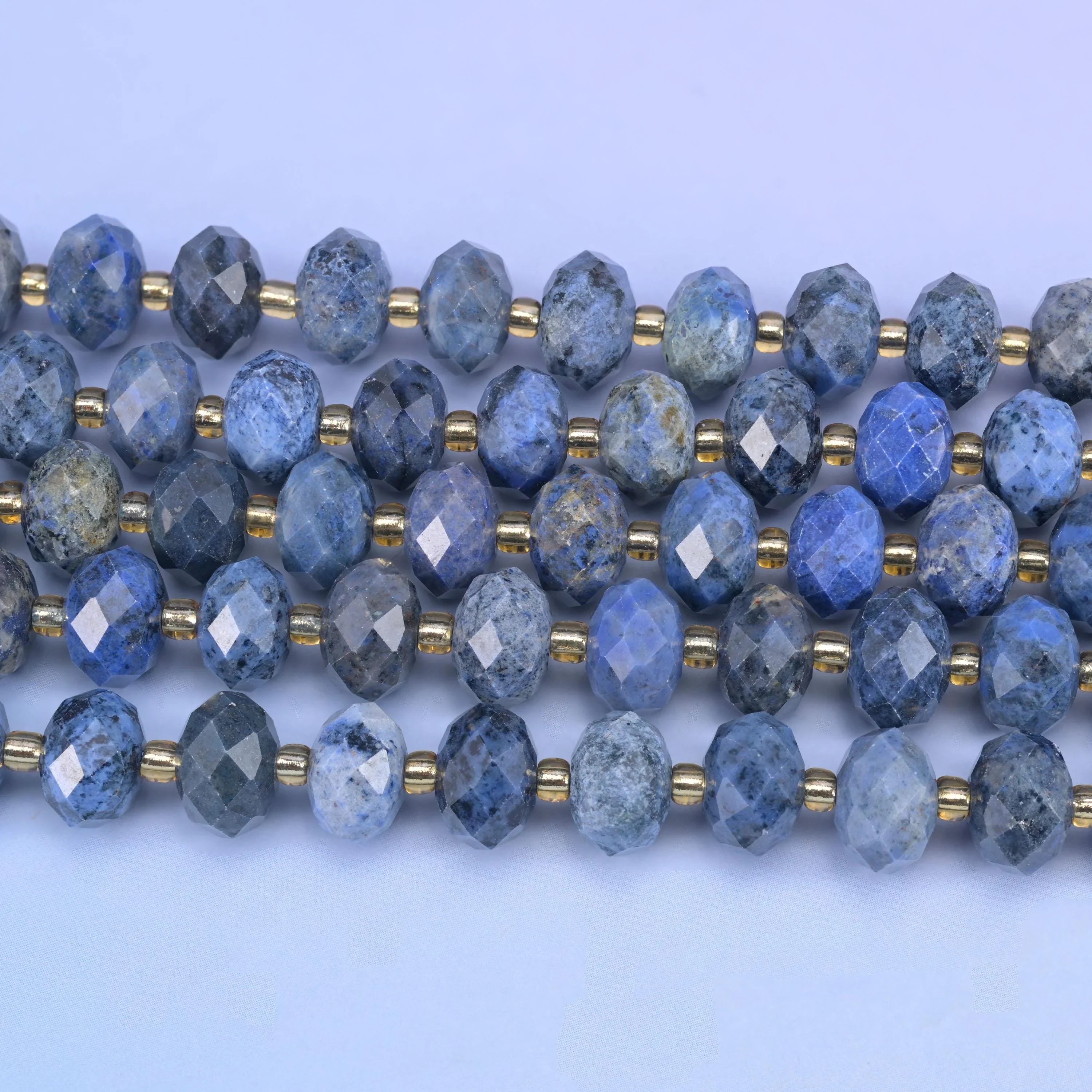 Blue Sodalite Faceted Rondelle Beads Size 6x10mm Jewelry Making 15.5 Inch Strand