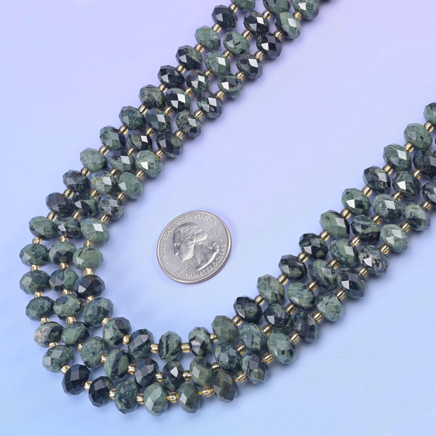 Kambaba Jasper Faceted Rondelle Beads Size 6x10mm Jewelry Making 15.5 Inch Strand