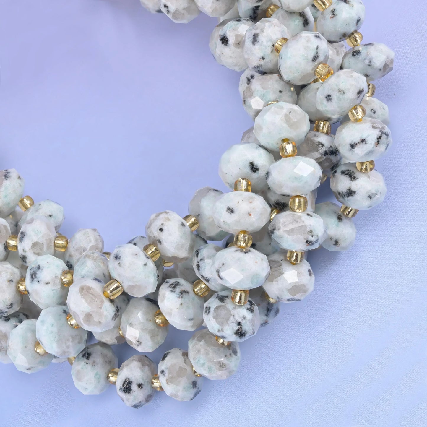 Kiwi Jasper Faceted Rondelle Beads Size 6x10mm Jewelry Making 15.5 Inch Strand