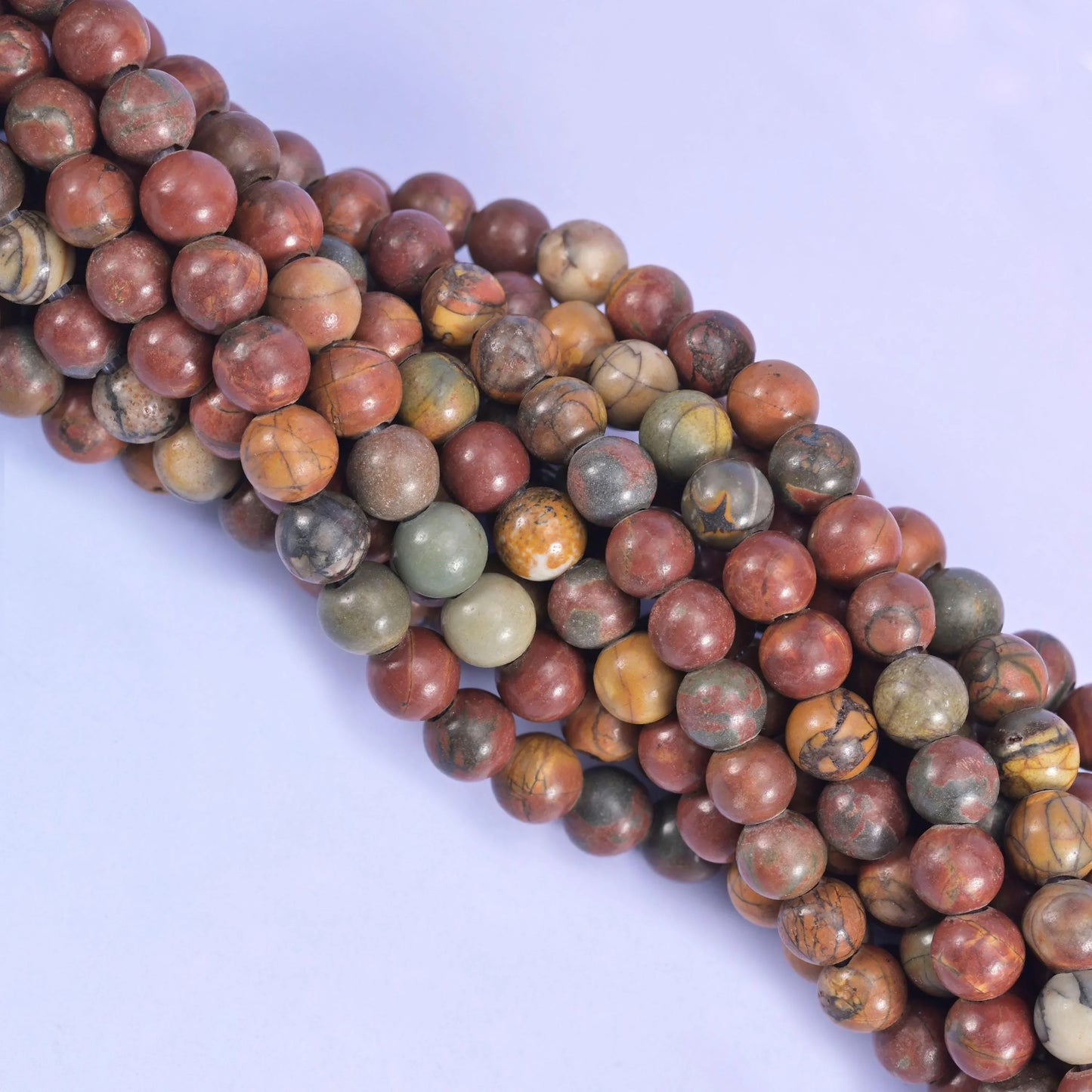 2-2.5mm Hole Red Howlite Smooth Round Beads 6mm 8mm 10mm Jewelry Making 8 Inch Strand