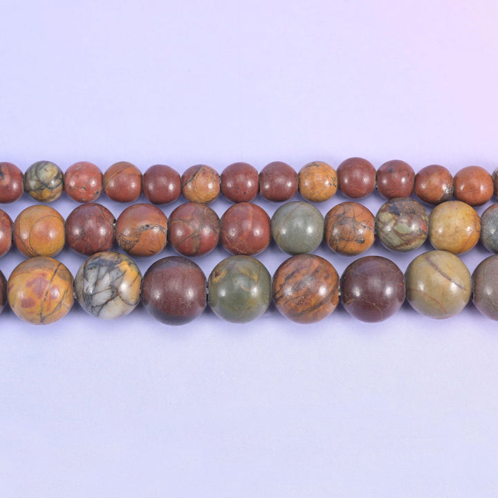 2-2.5mm Hole Red Howlite Smooth Round Beads 6mm 8mm 10mm Jewelry Making 8 Inch Strand