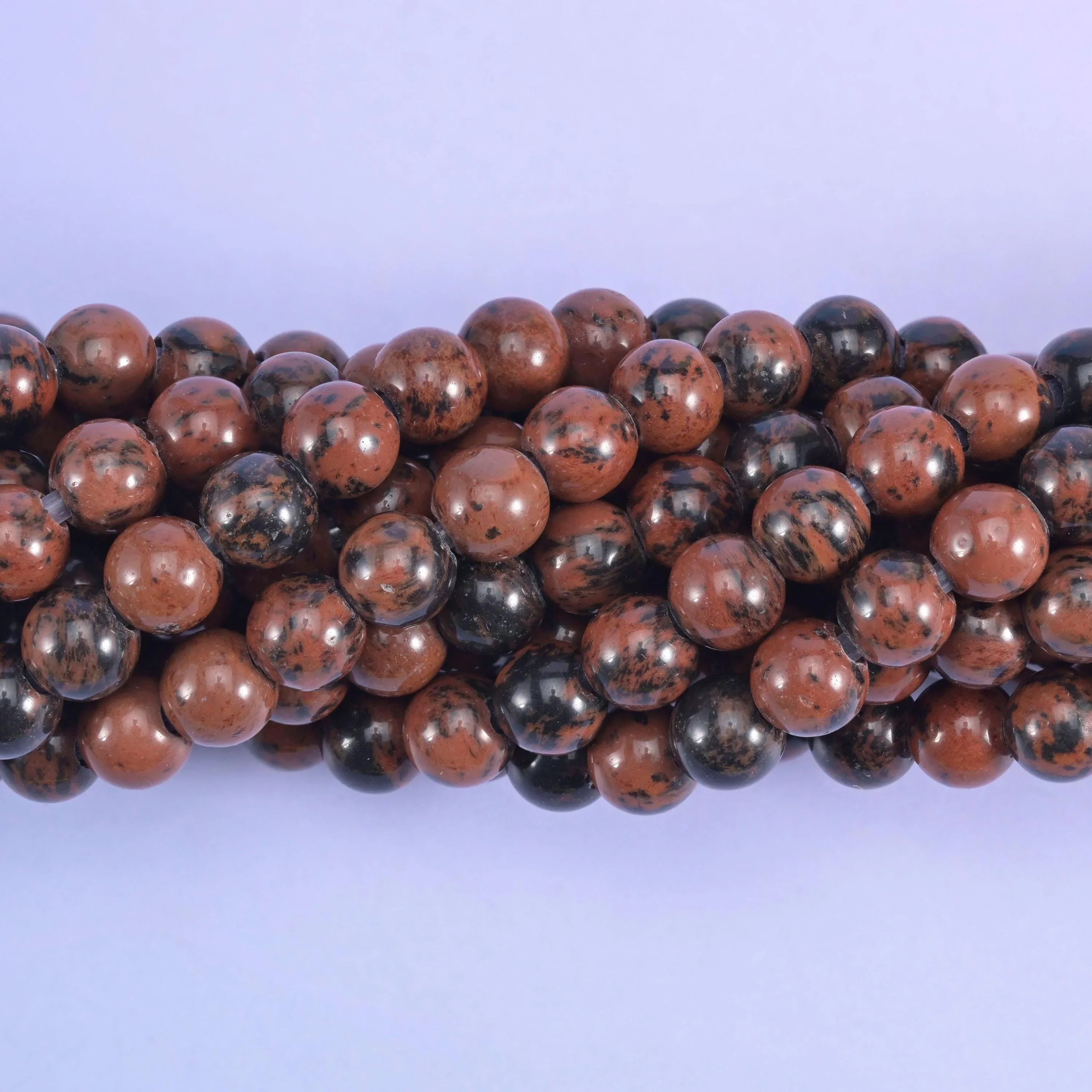2-2.5mm Hole Golden Swan Smooth Round Beads 6mm 8mm 10mm Jewelry Making 8 Inch Strand