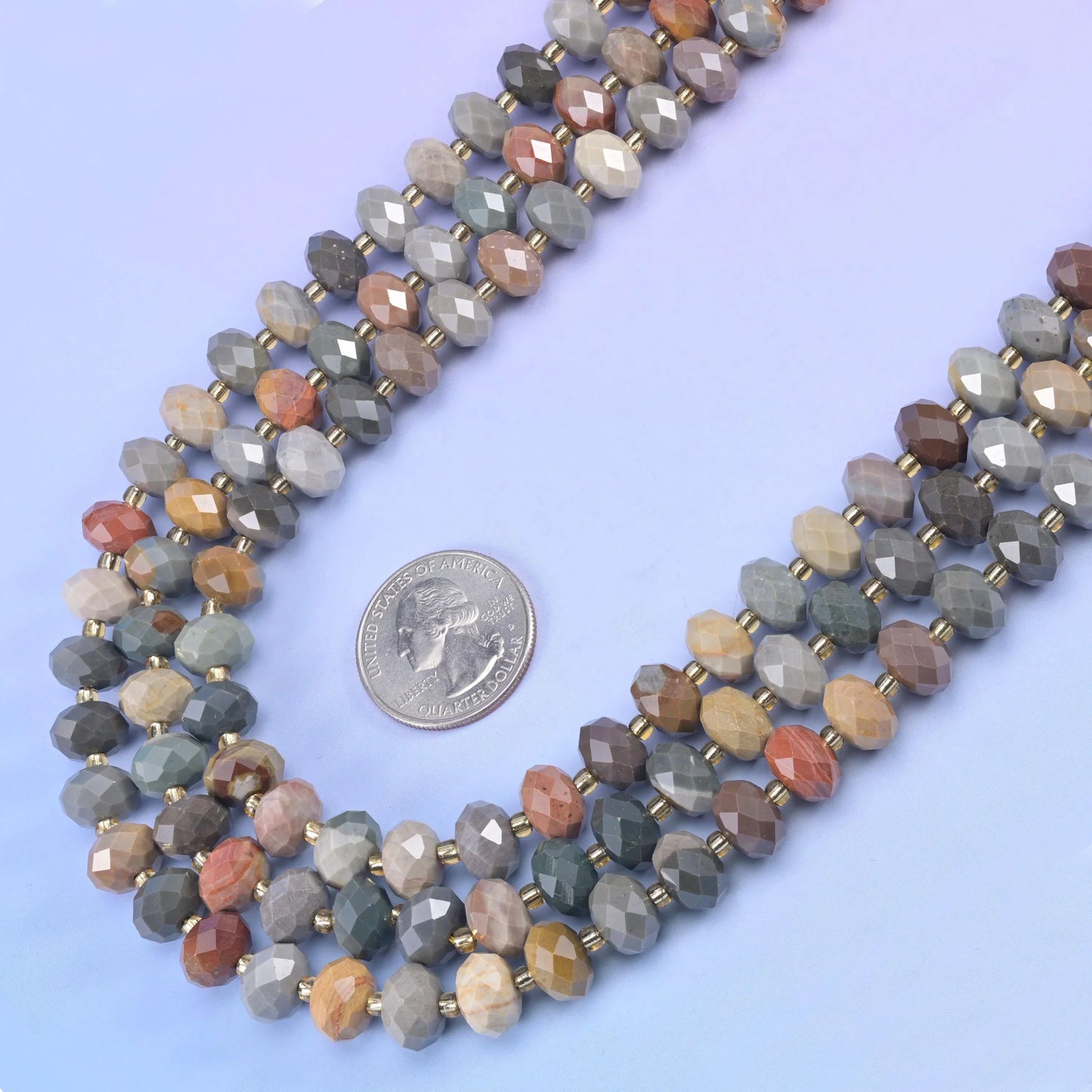 Alashan Agate Faceted Rondelle Beads Size 6x10mm Jewelry Making 15.5 Inch Strand