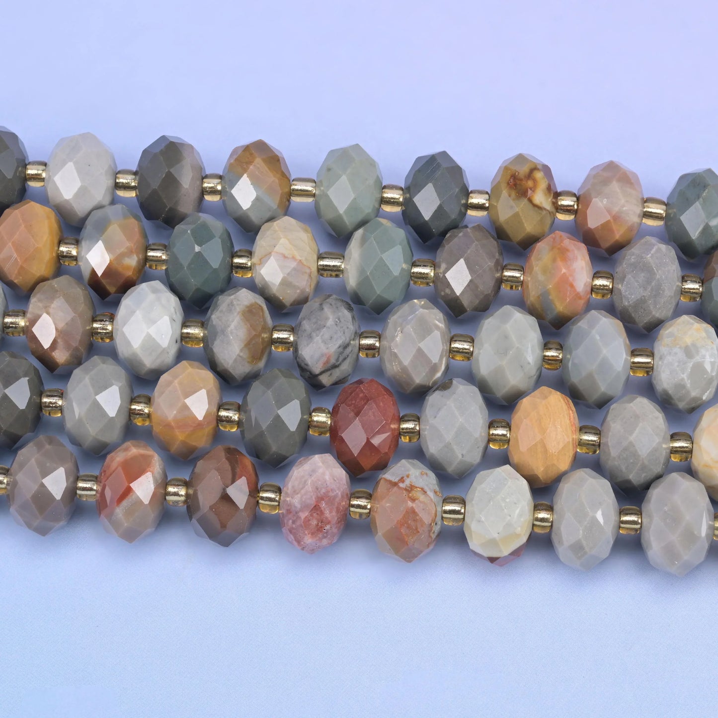 Alashan Agate Faceted Rondelle Beads Size 6x10mm Jewelry Making 15.5 Inch Strand