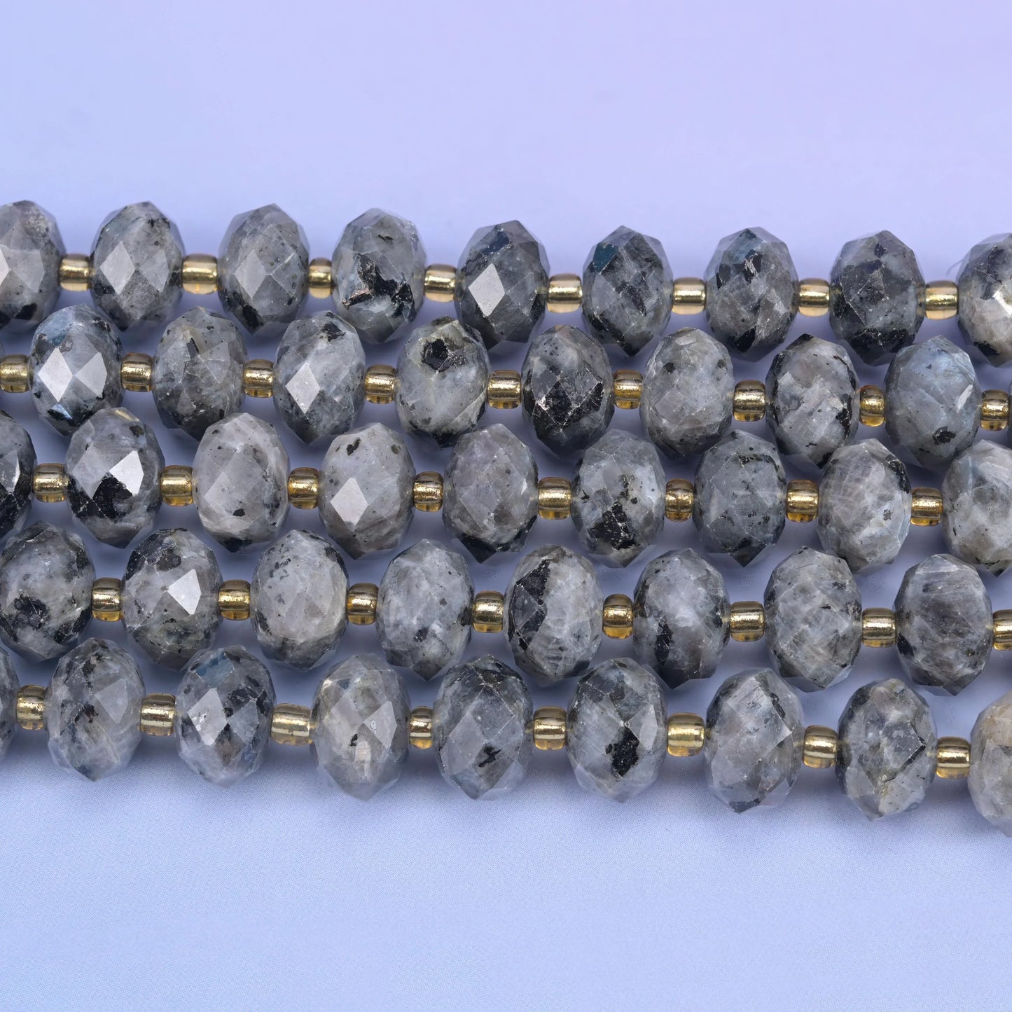 Black Labradorite Faceted Rondelle Beads Size 6x10mm Jewelry Making 15.5 Inch Strand