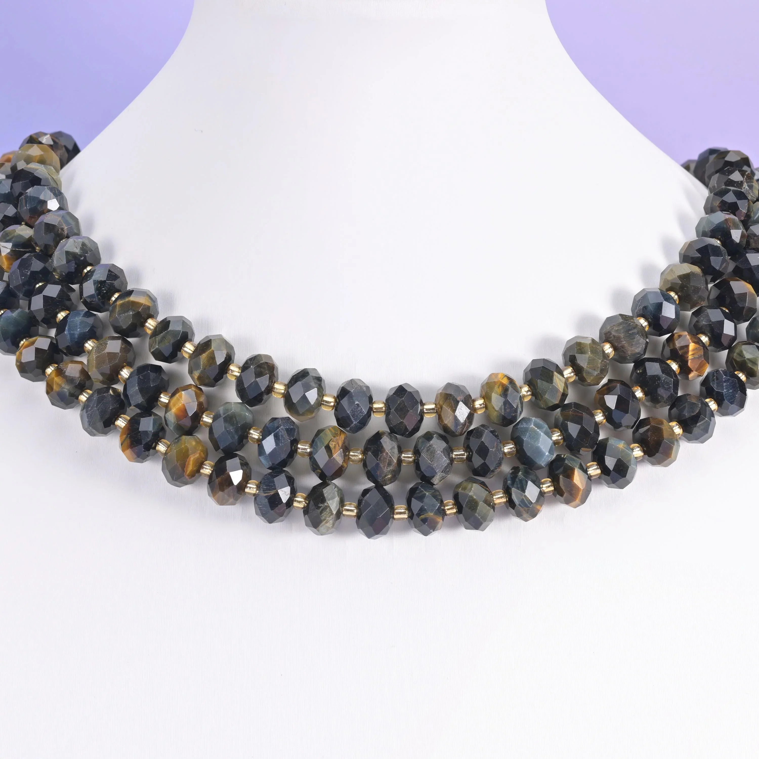 Iron Tiger Eye Faceted Rondelle Beads, Size 6x10mm, Jewelry Making, 15.5 Inch Strand