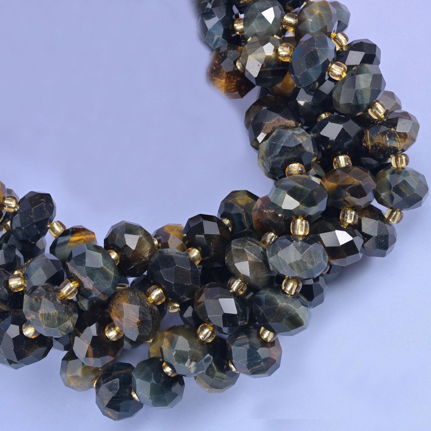 Iron Tiger Eye Faceted Rondelle Beads, Size 6x10mm, Jewelry Making, 15.5 Inch Strand