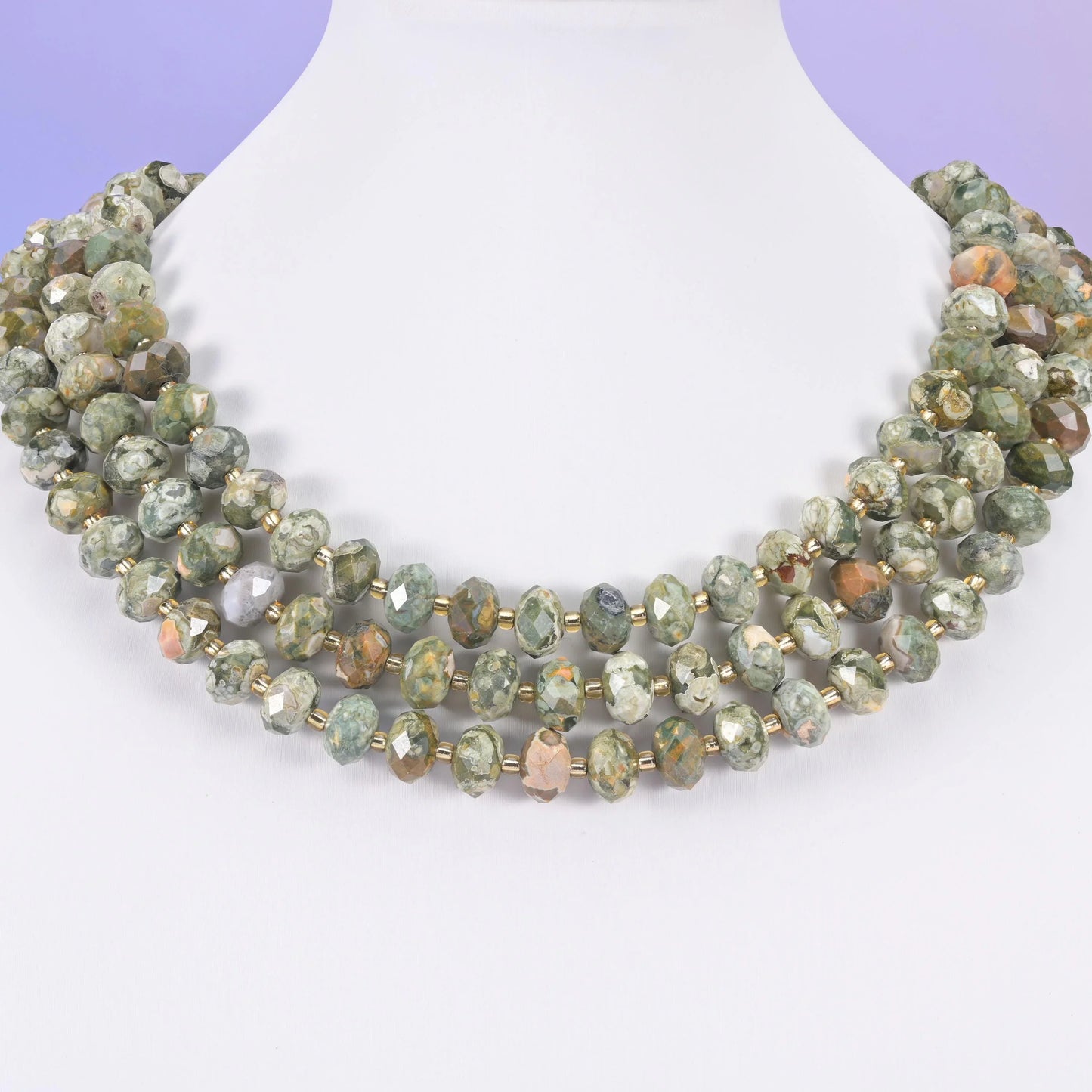 Snake Skin Jasper Faceted Rondelle Beads Size 6x10mm Jewelry Making 15.5 Inch Strand