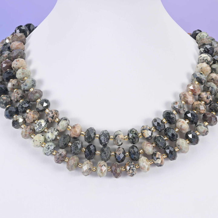 Old African Howlite Faceted Rondelle Beads Size 6x10mm Jewelry Making 15.5 Inch Strand