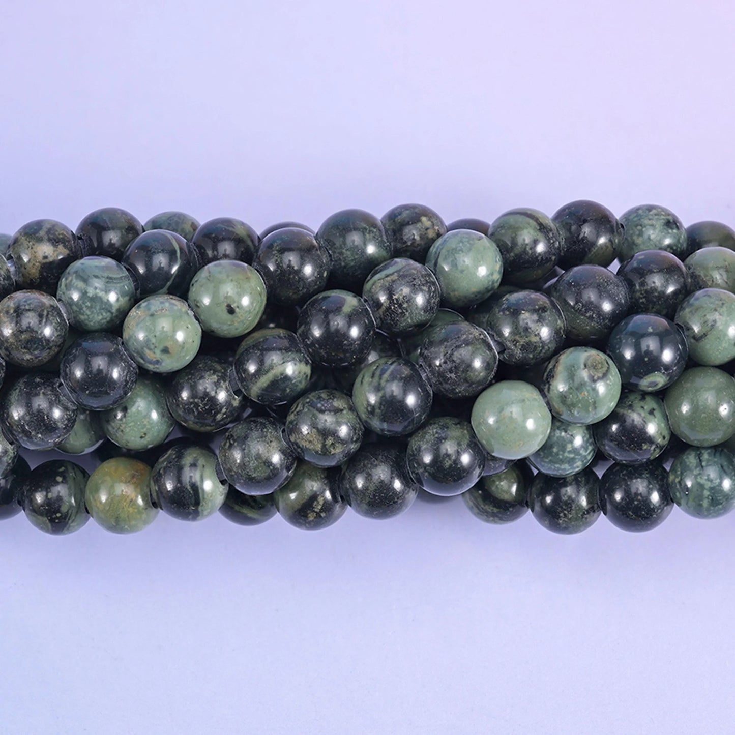 2-2.5mm Hole Kambaba Jasper Smooth Round Beads 6mm 8mm 10mm Jewelry Making 8 Inch Strand