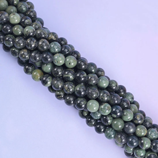 2-2.5mm Hole Kambaba Jasper Smooth Round Beads 6mm 8mm 10mm Jewelry Making 8 Inch Strand